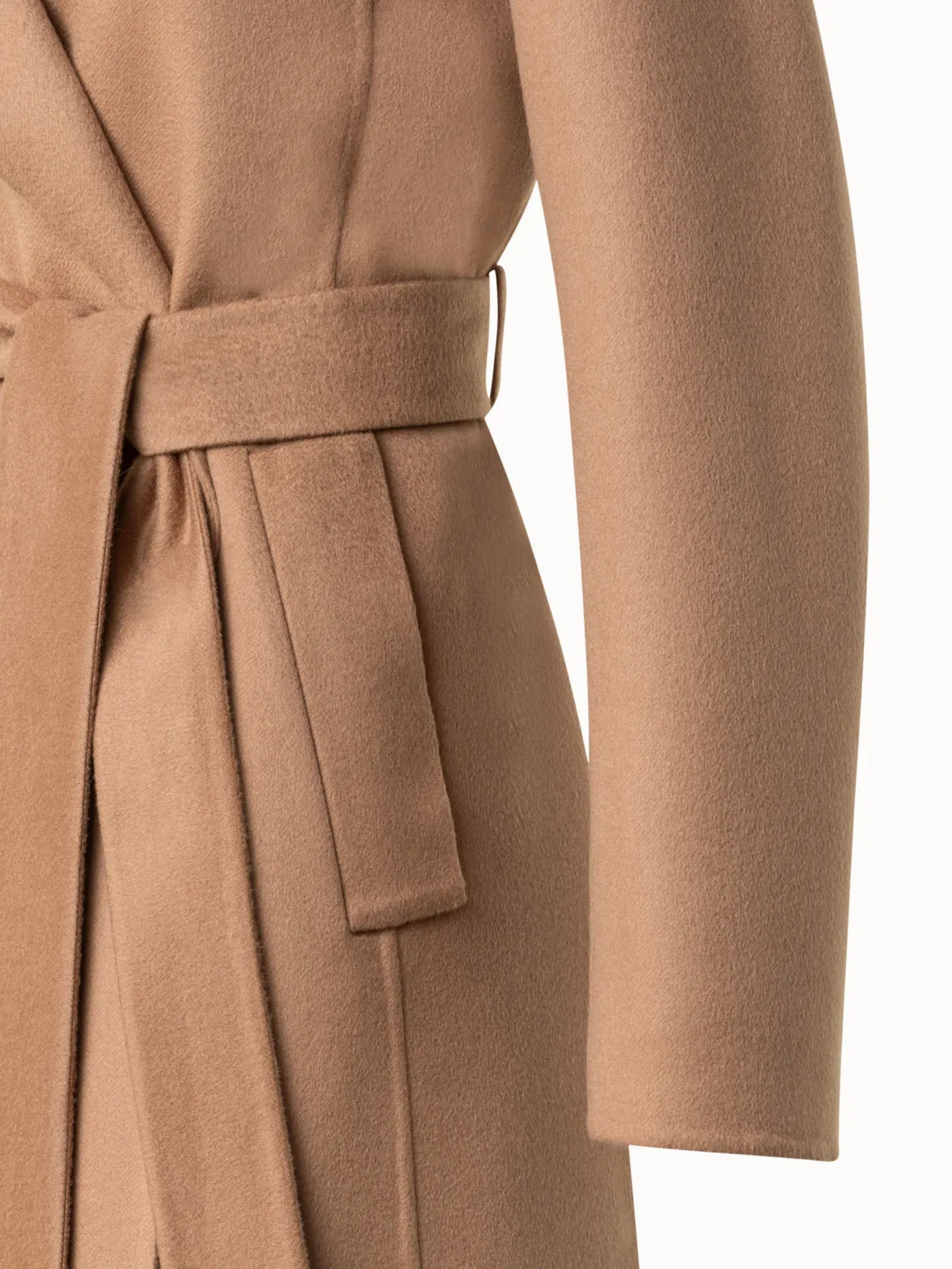 Luxurious 100% Cashmere Trench Wrap Coat - Elegant Outerwear for Ultimate Warmth and Style