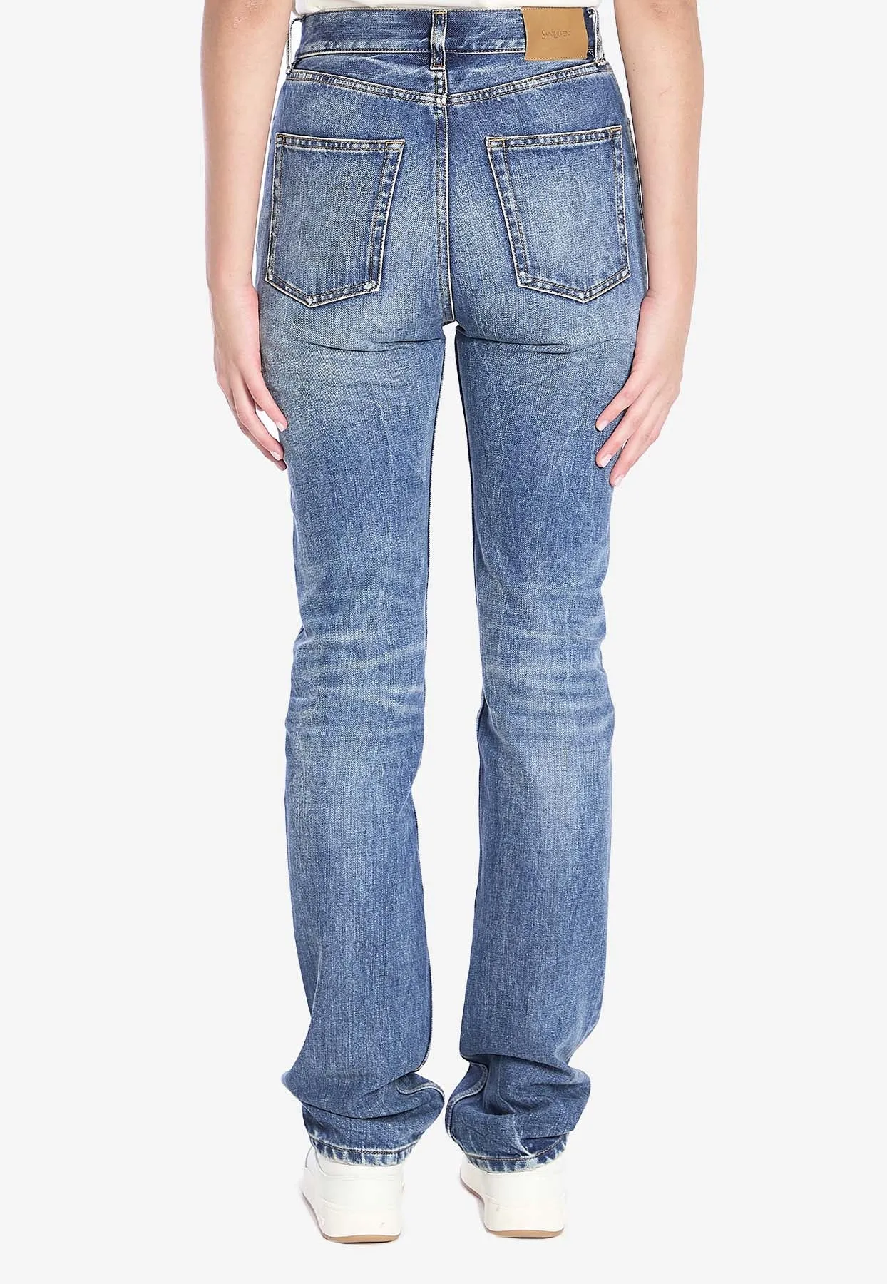 90s Logo-Patch Slim Jeans