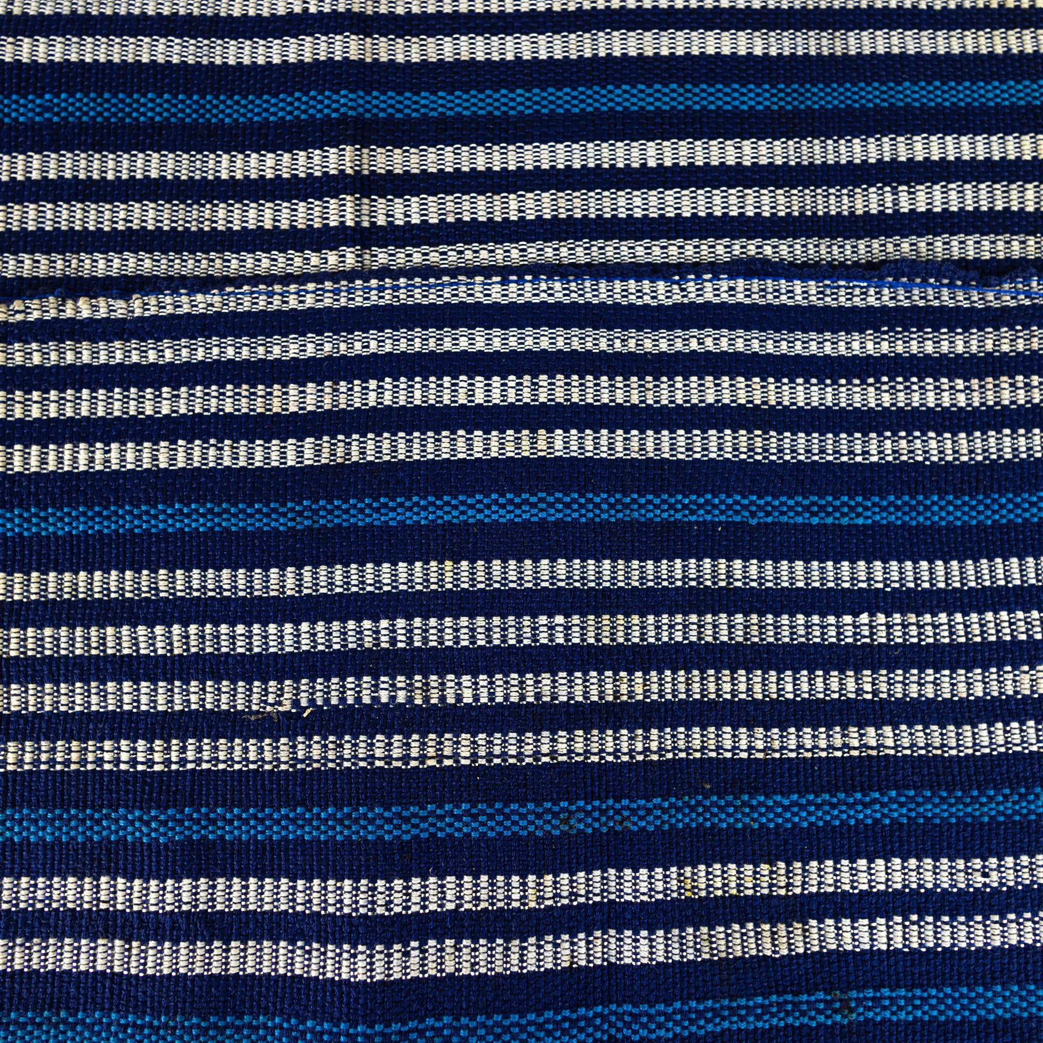 Aso Oke Gele - Headwrap - Blue & Sliver (Cotton)