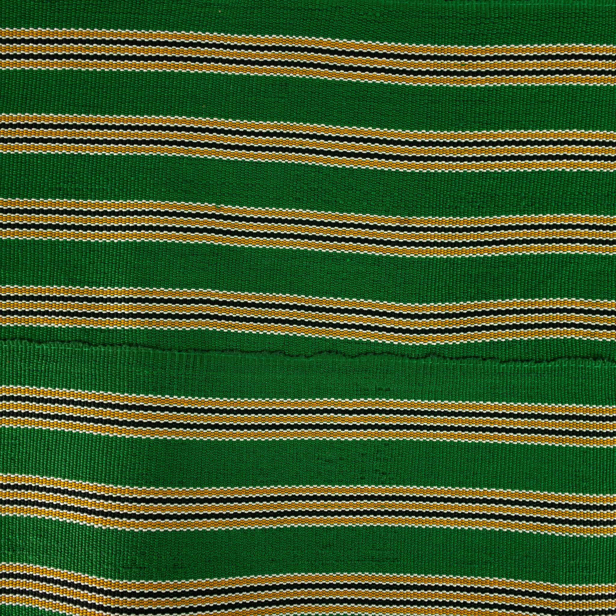 Aso Oke Gele - Headwrap - Green & Gold (Cotton)