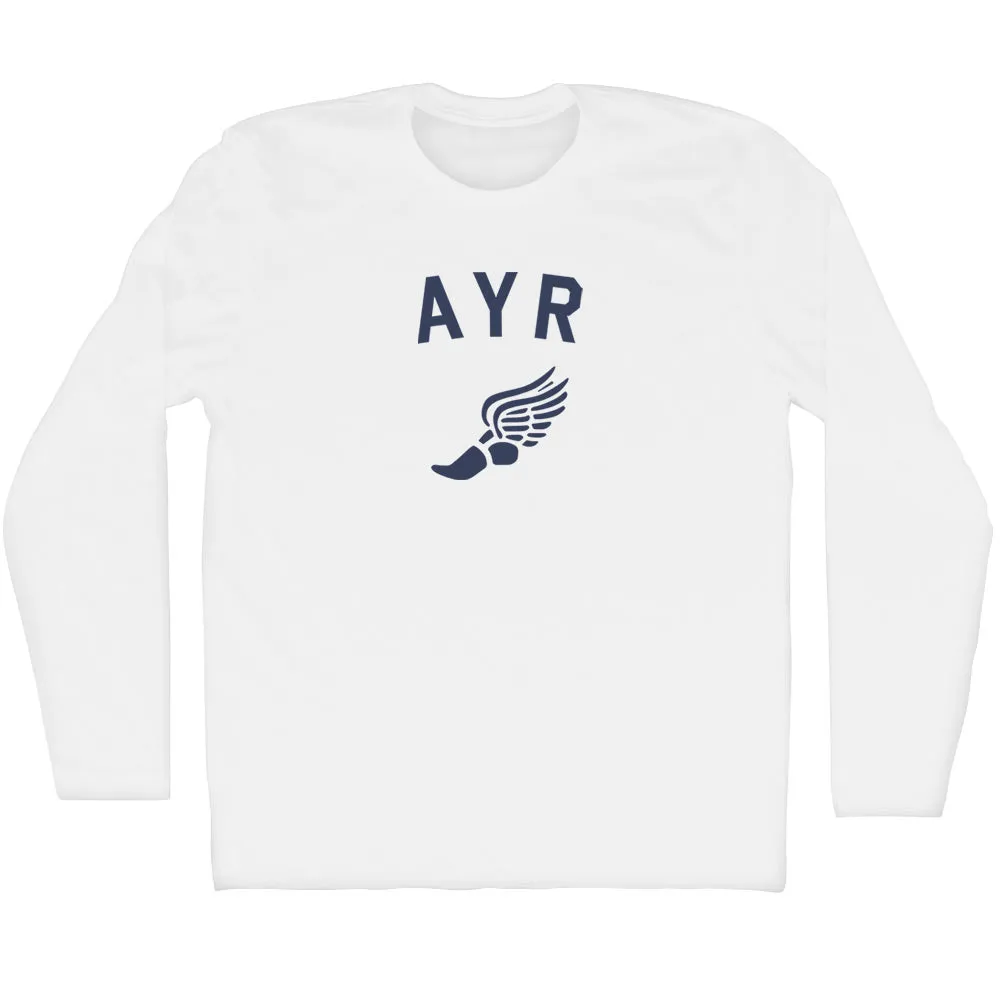 Ayr Running Track Winged Foot Adult Cotton Long Sleeve T-shirt