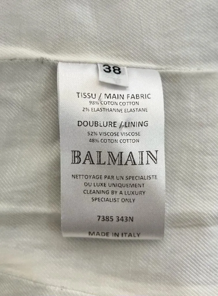 Stylish Womens Balmain Denim Blazer/Jacket - Size 38FR