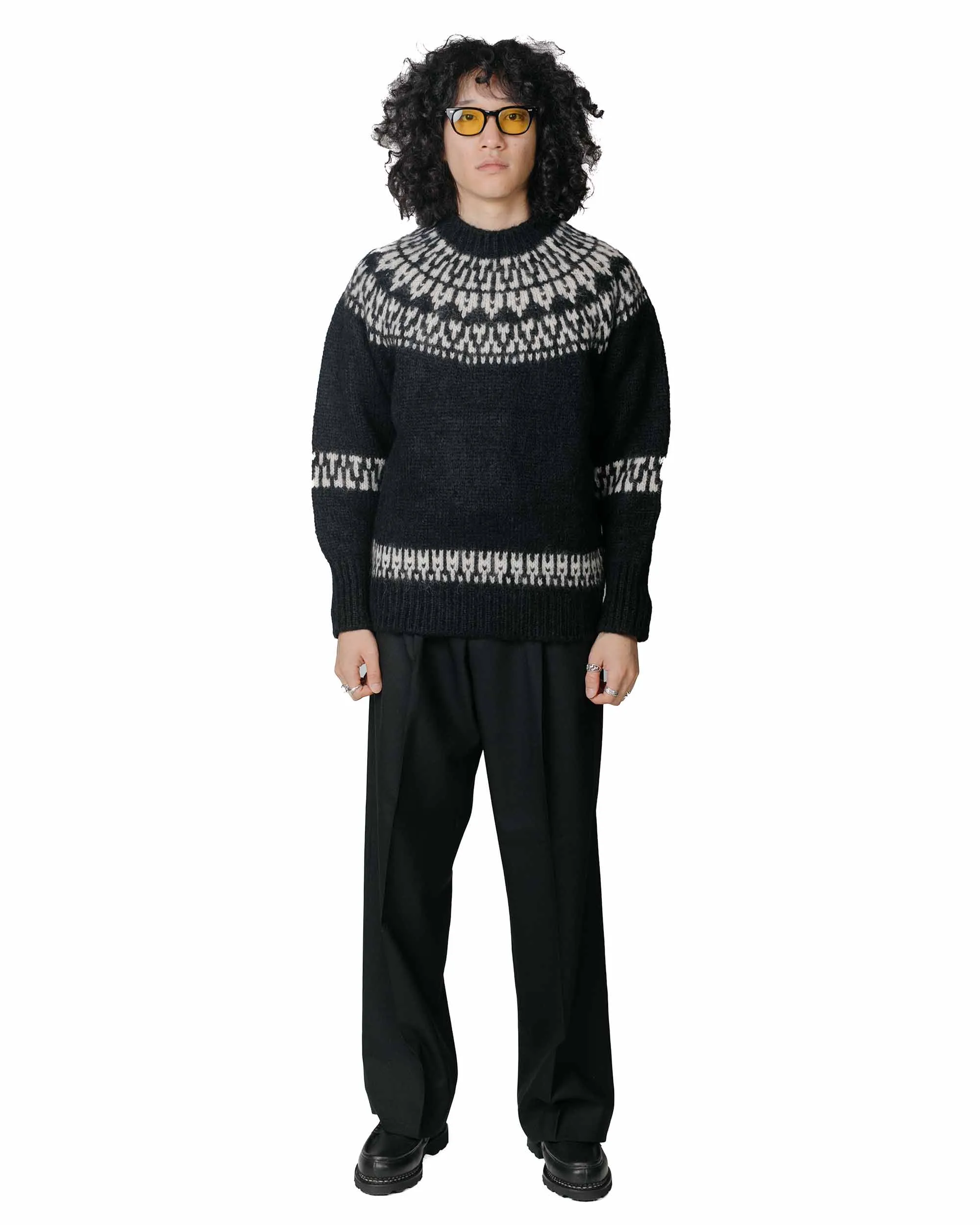 Sure! Here’s an optimized title for the product:

Mens Black Batoner Mohair Nordic Crew Neck Sweater - Cozy & Stylish Knitwear

Feel free to let me know if you need any more assistance or variations!