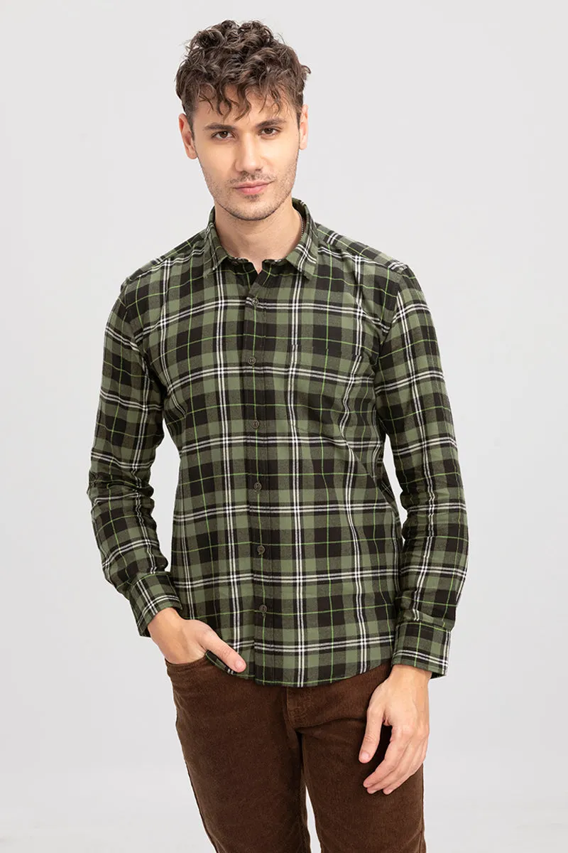 Battle Checks Green Shirt