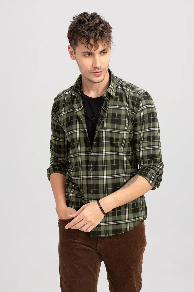 Battle Checks Green Shirt
