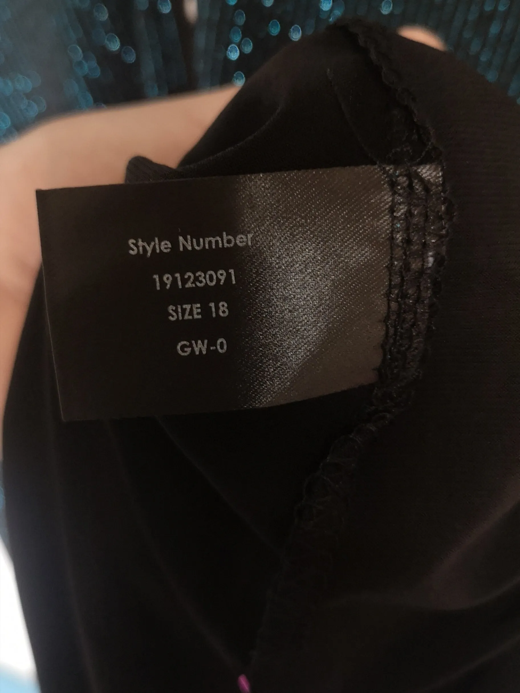 BNWT Roman Curve Black & Blue Glitter Stripe Dress Size 18