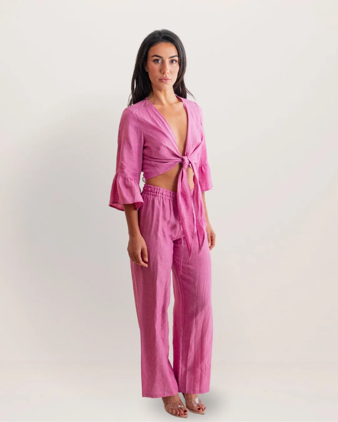 Bolero Nodo Centrale Linen Top