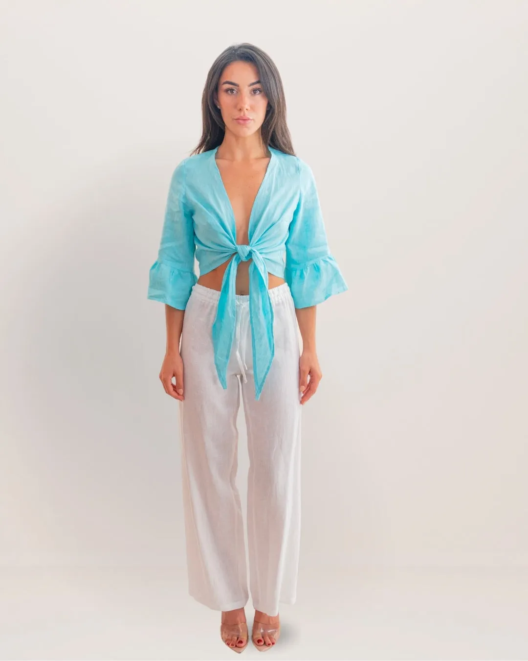 Bolero Nodo Centrale Linen Top