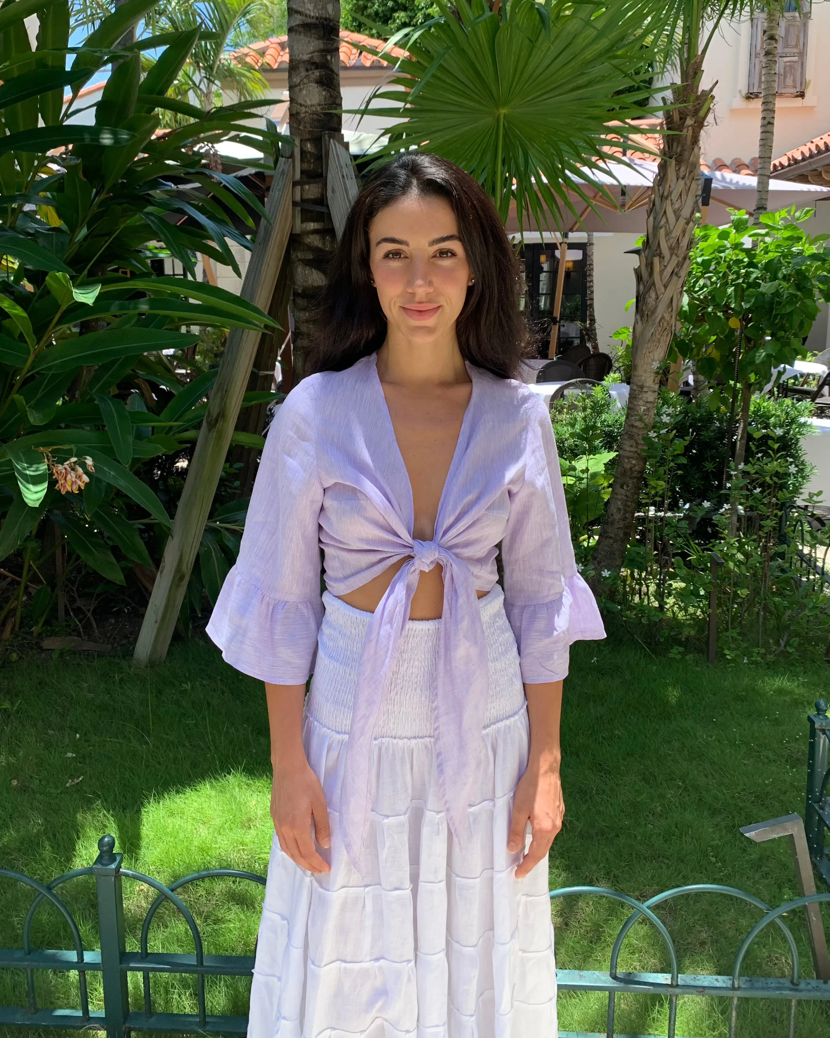 Bolero Nodo Centrale Linen Top