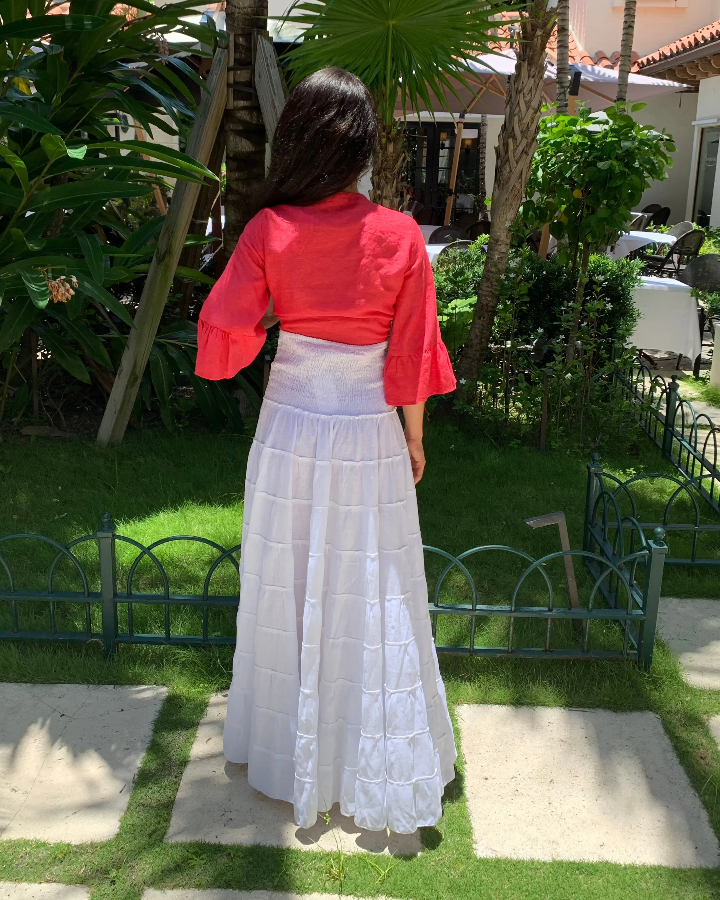 Bolero Nodo Centrale Linen Top