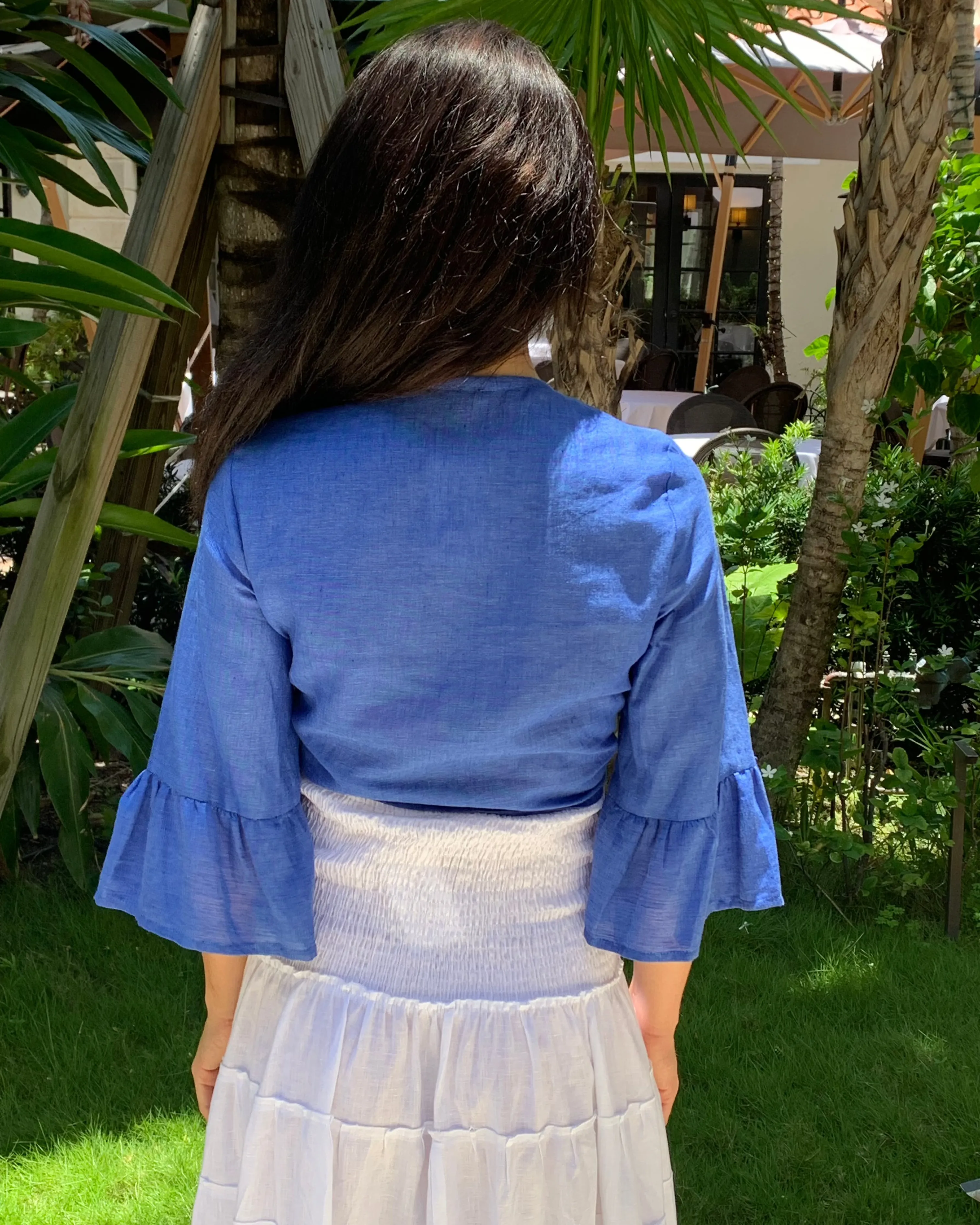 Bolero Nodo Centrale Linen Top