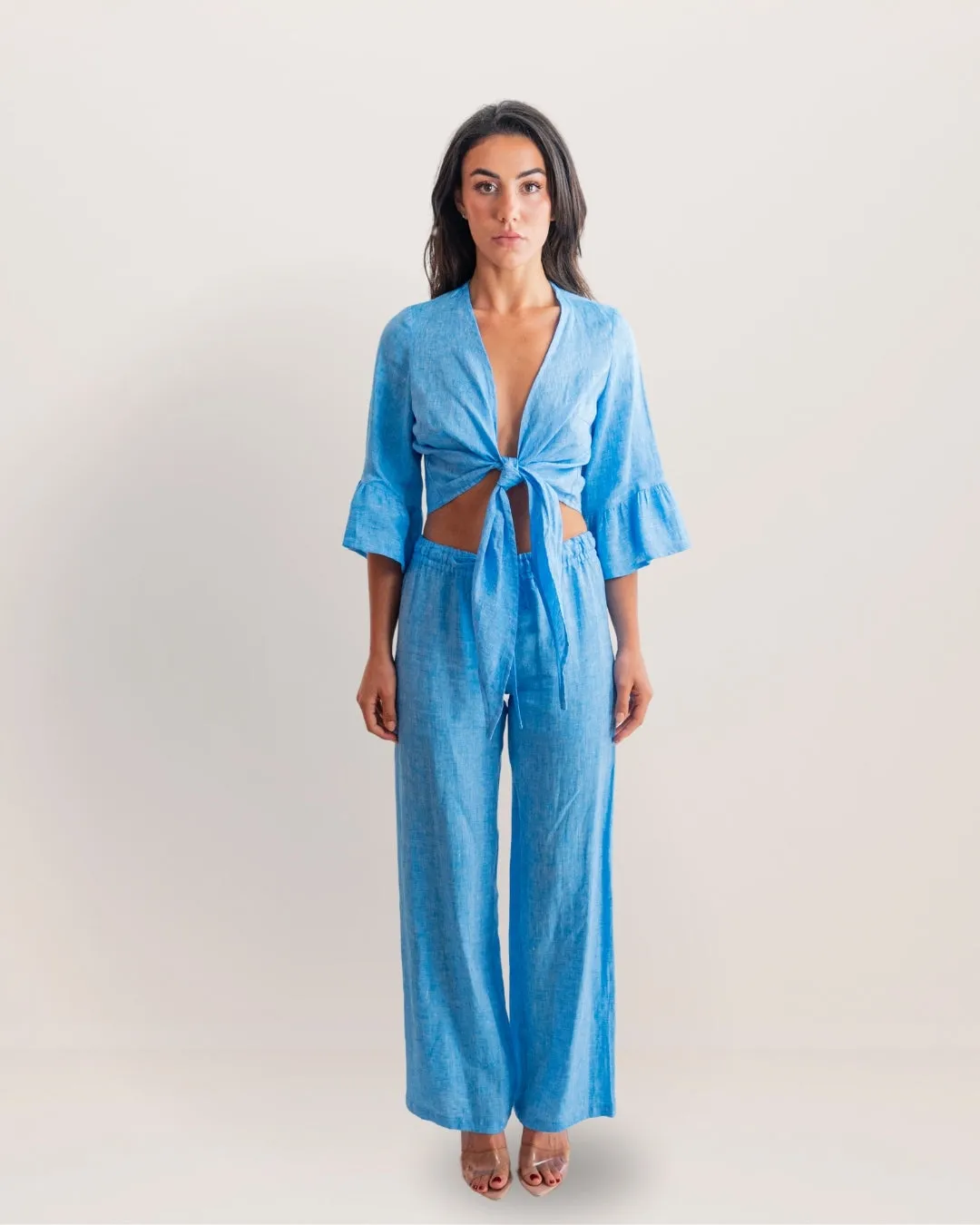 Bolero Nodo Centrale Linen Top