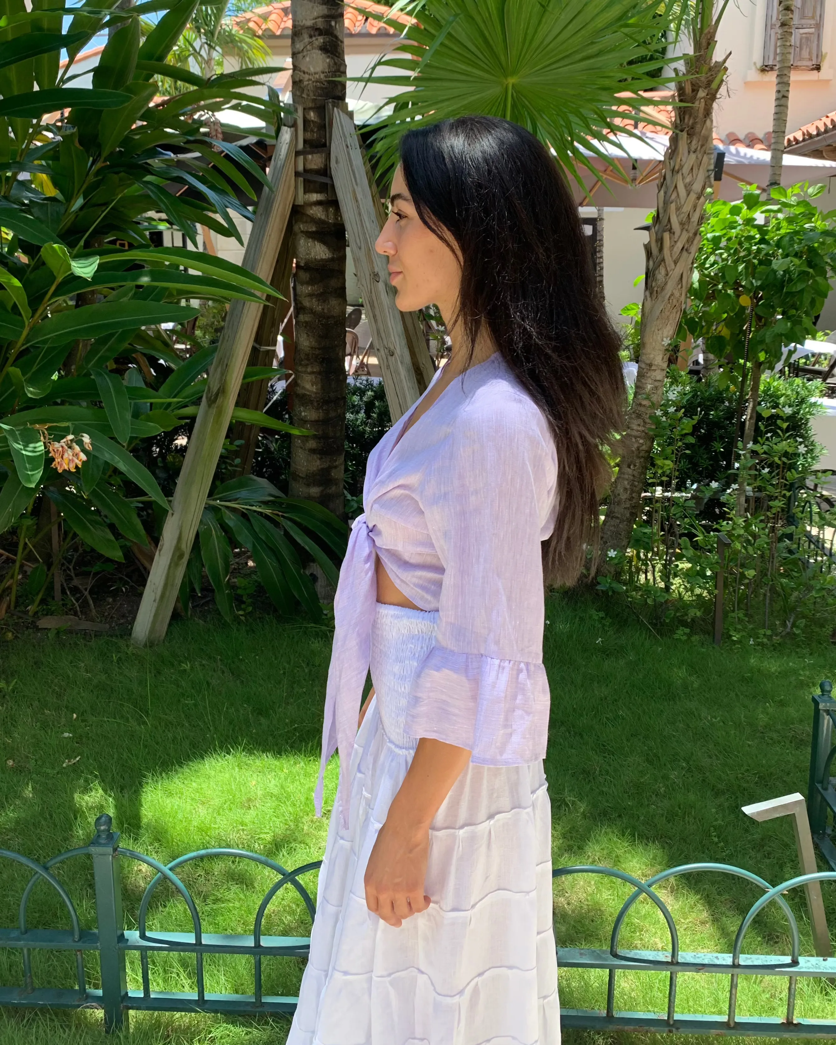 Bolero Nodo Centrale Linen Top