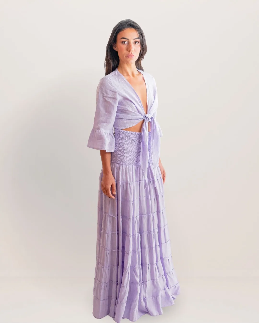 Bolero Nodo Centrale Linen Top