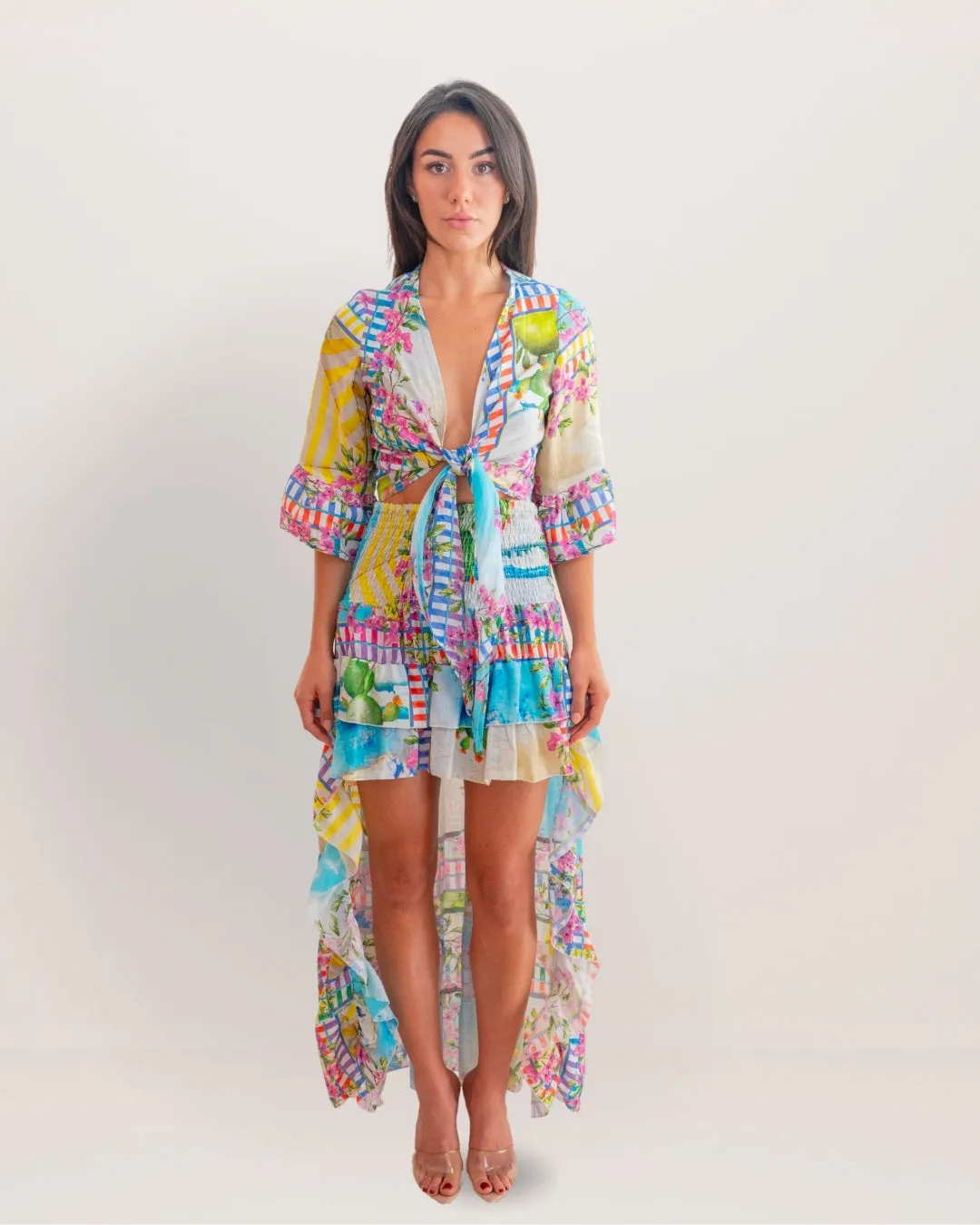 Bolero Nodo Centrale Linen Top