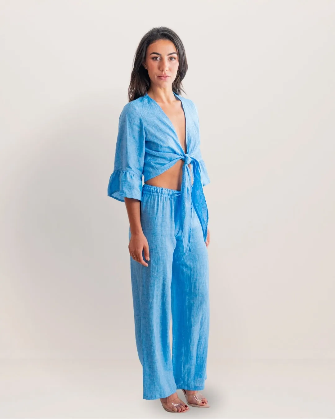Bolero Nodo Centrale Linen Top