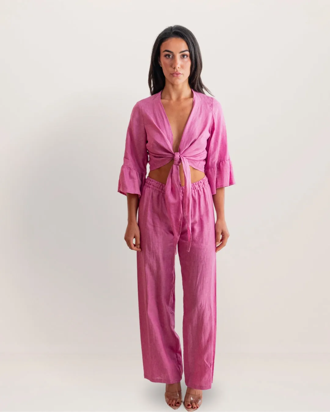 Bolero Nodo Centrale Linen Top