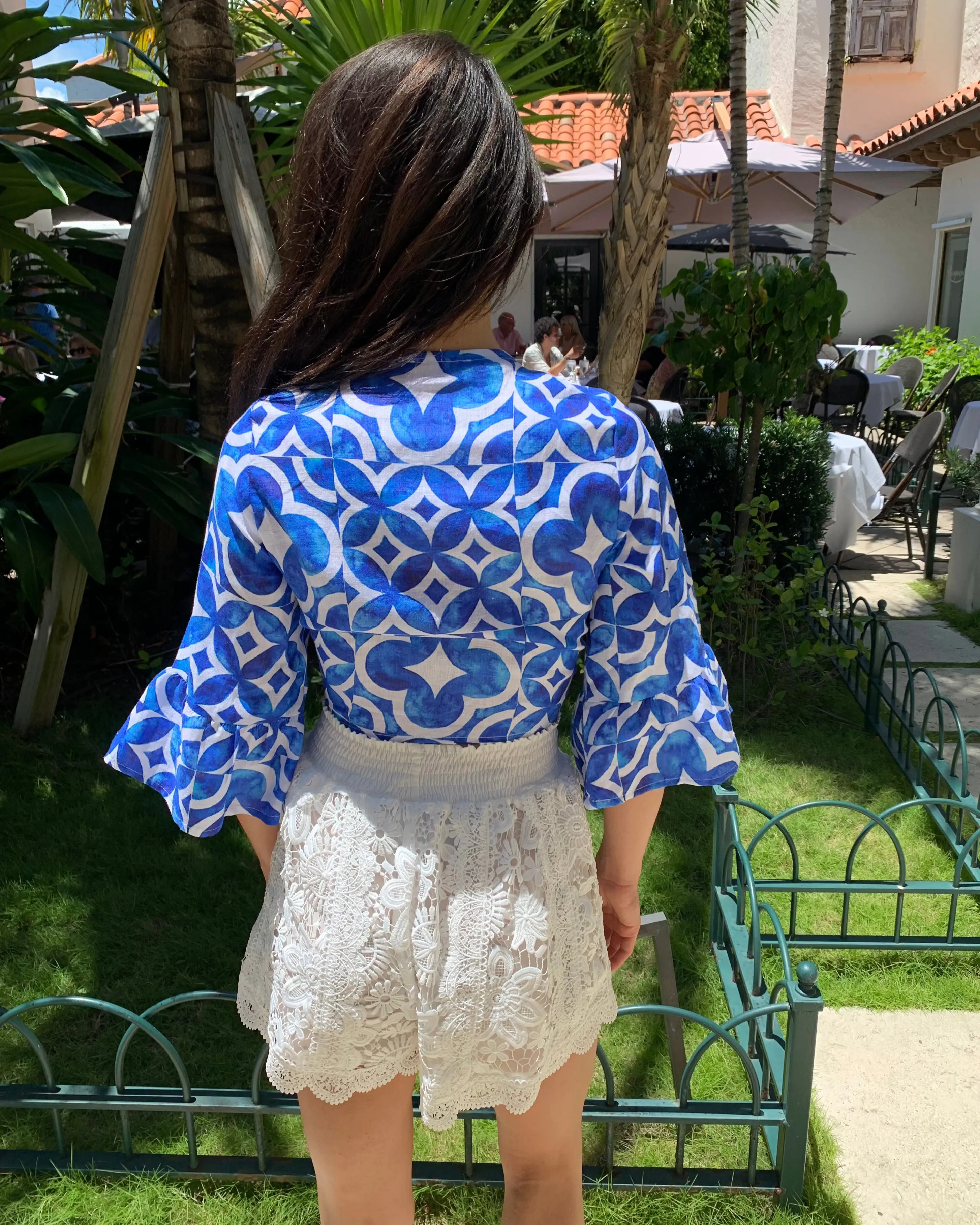 Bolero Nodo Centrale Linen Top
