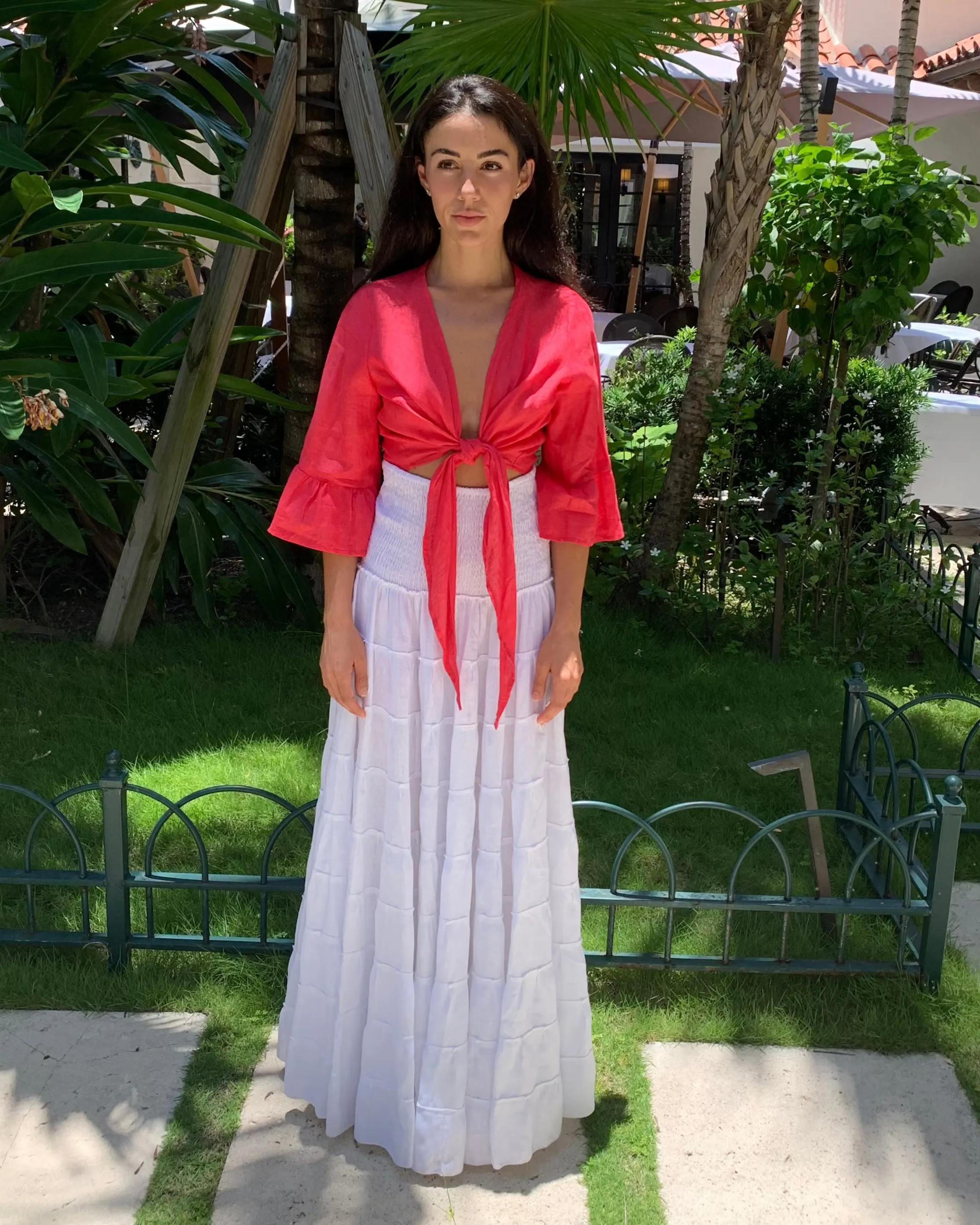 Bolero Nodo Centrale Linen Top