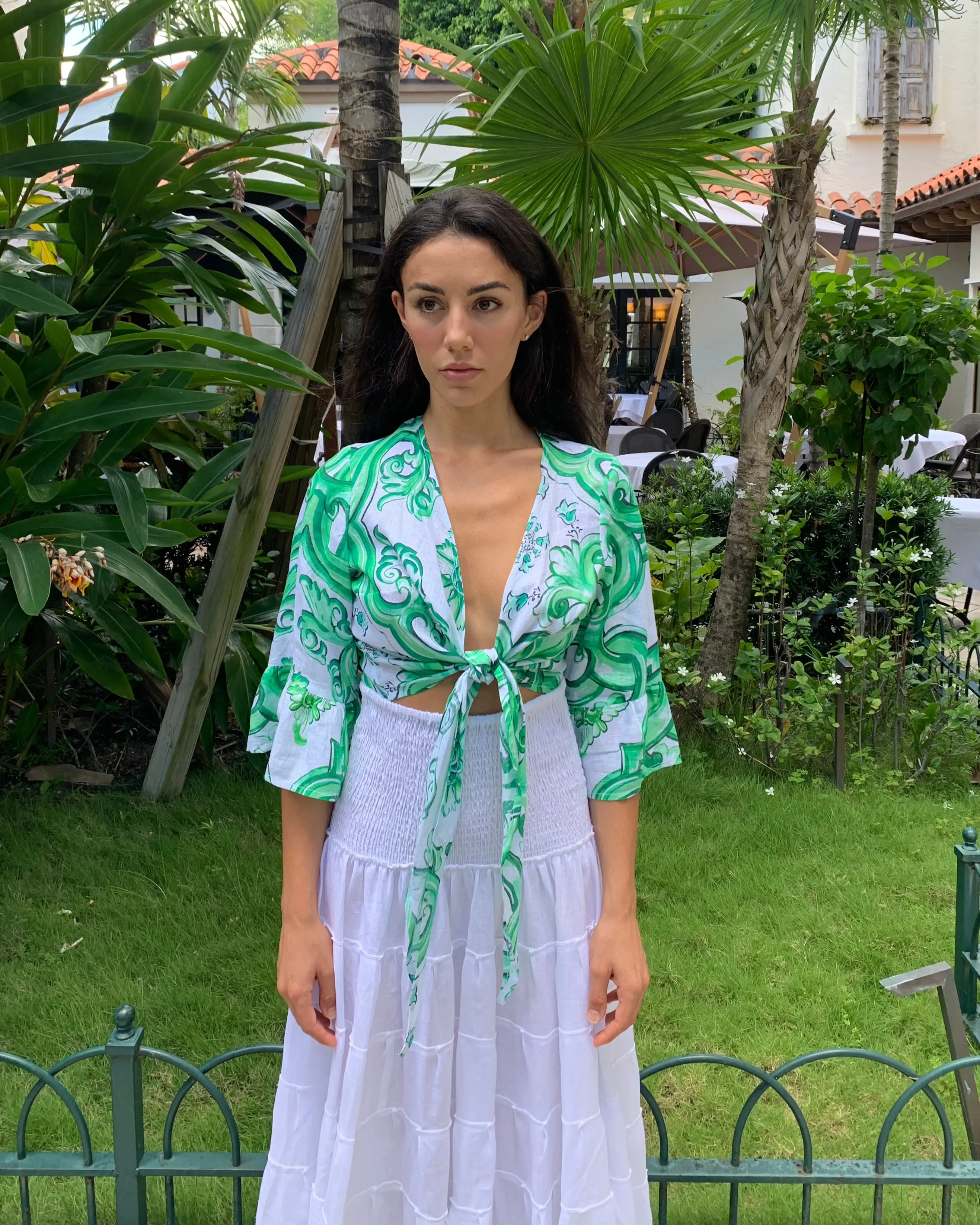 Bolero Nodo Centrale Linen Top