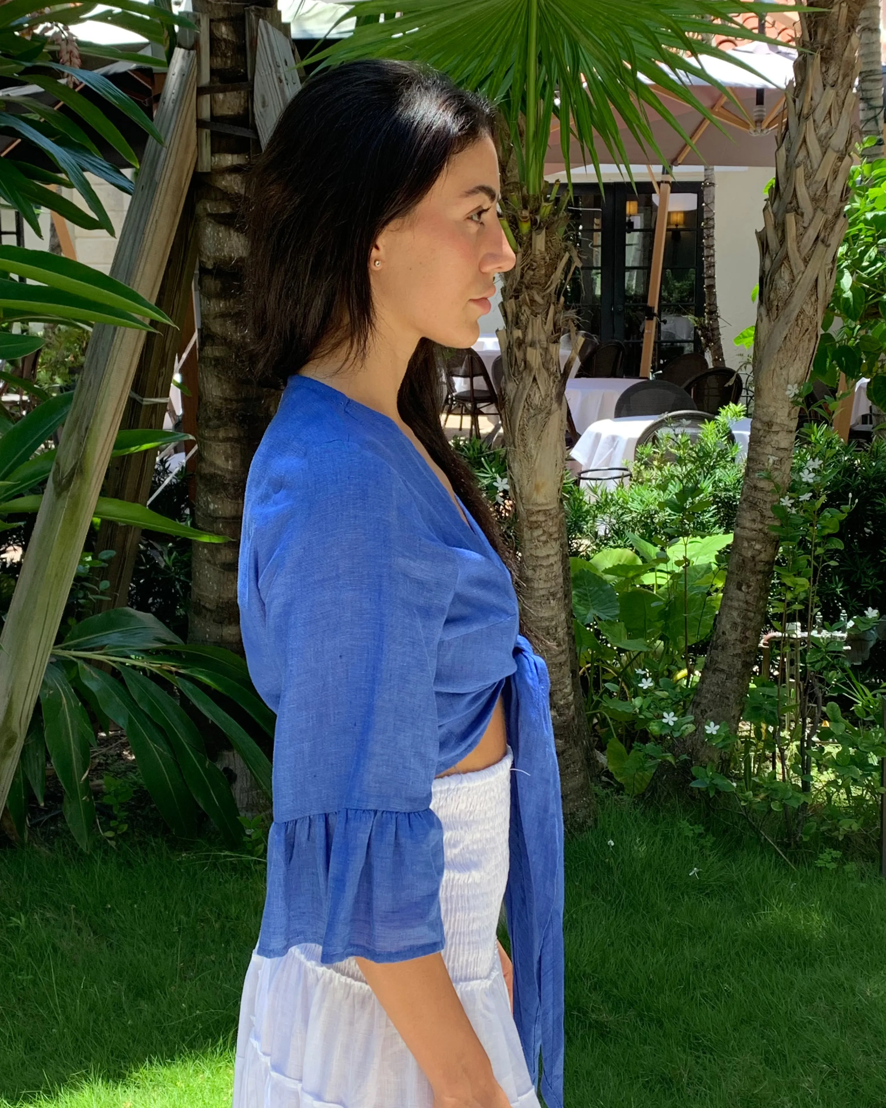 Bolero Nodo Centrale Linen Top