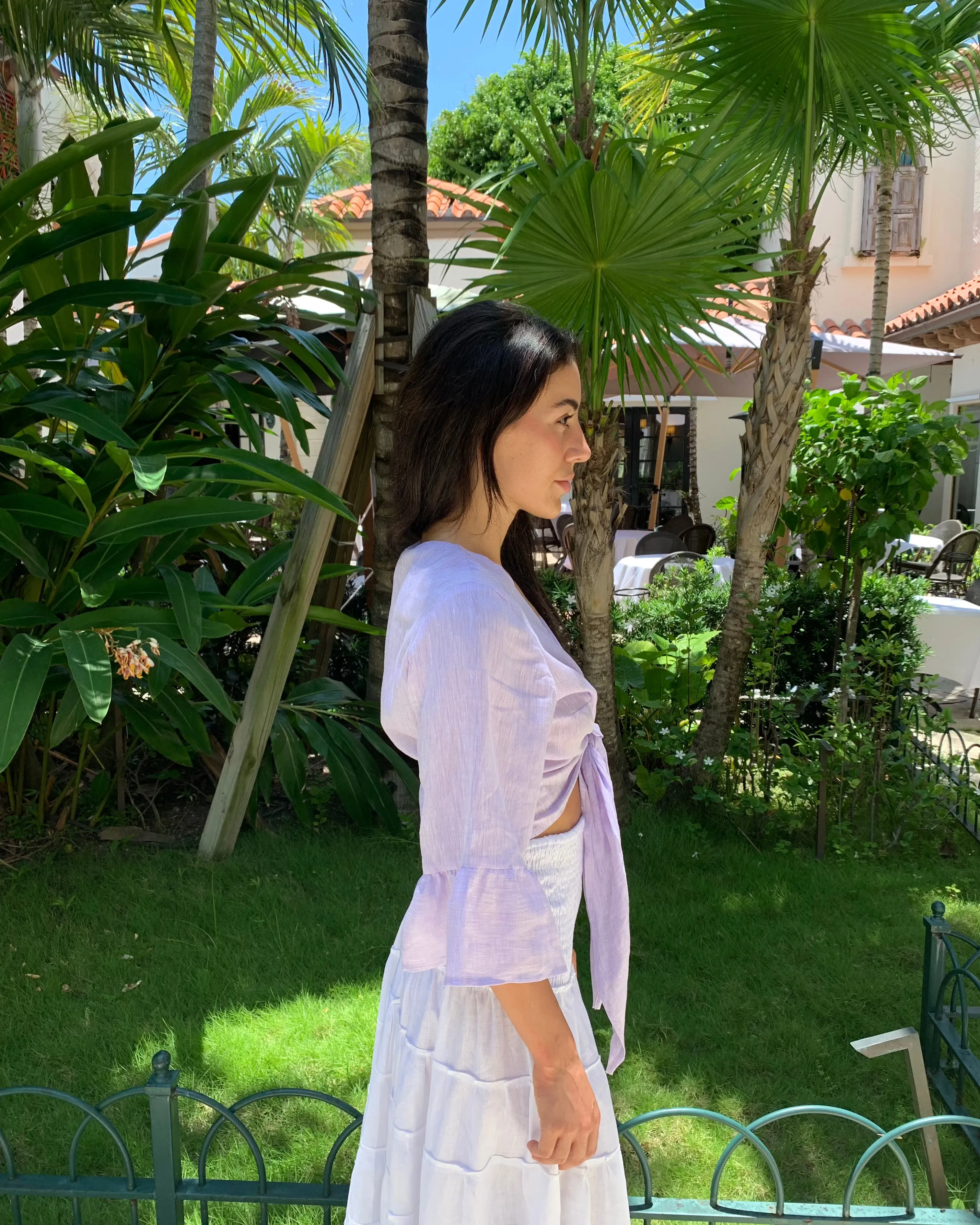 Bolero Nodo Centrale Linen Top