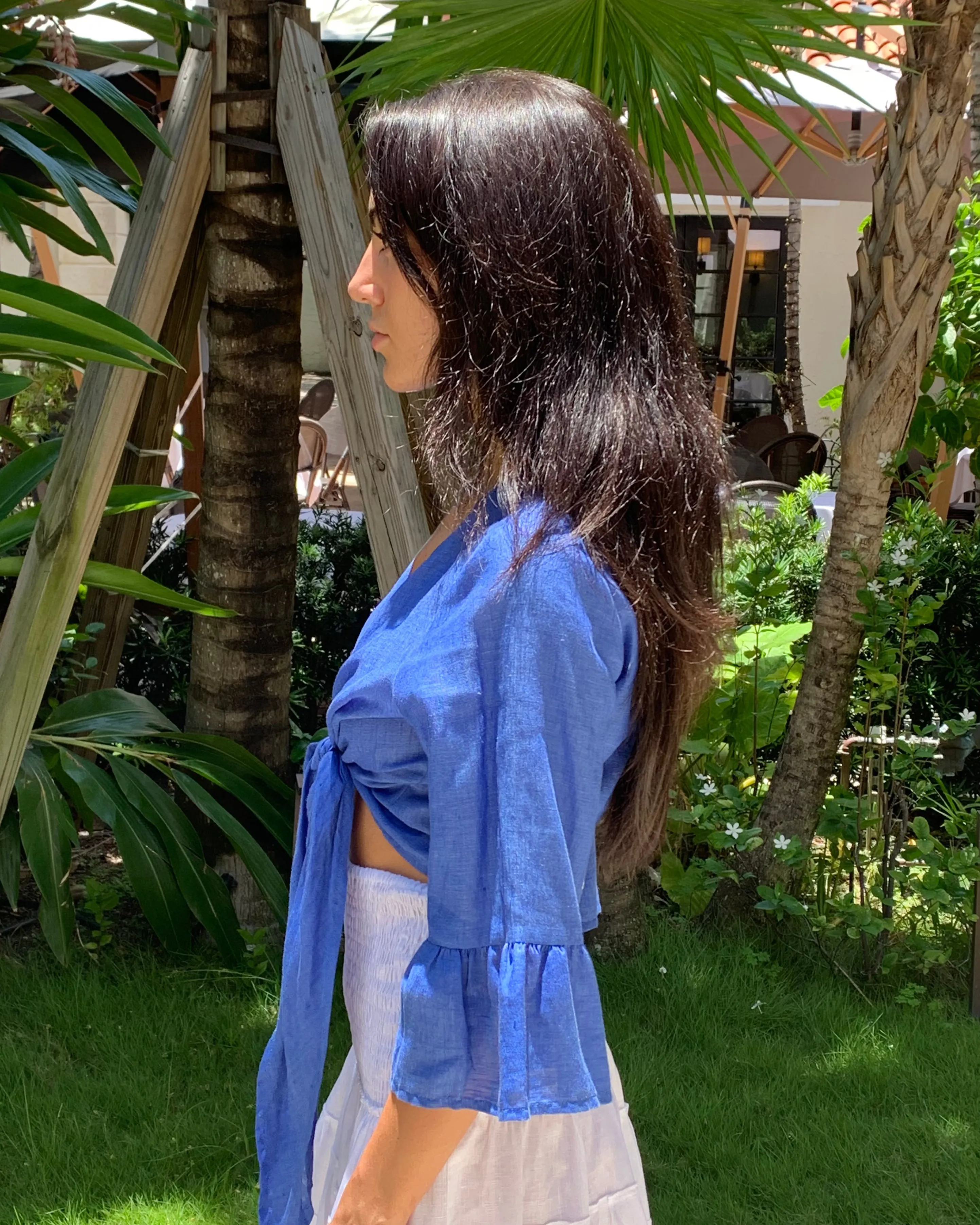 Bolero Nodo Centrale Linen Top