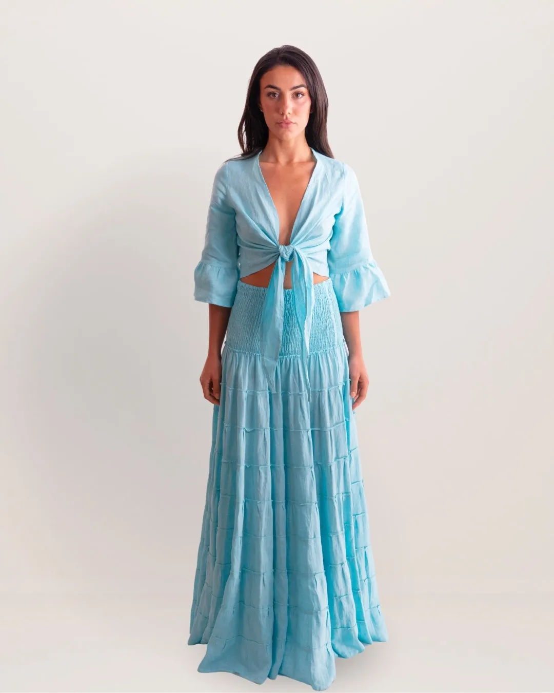 Bolero Nodo Centrale Linen Top