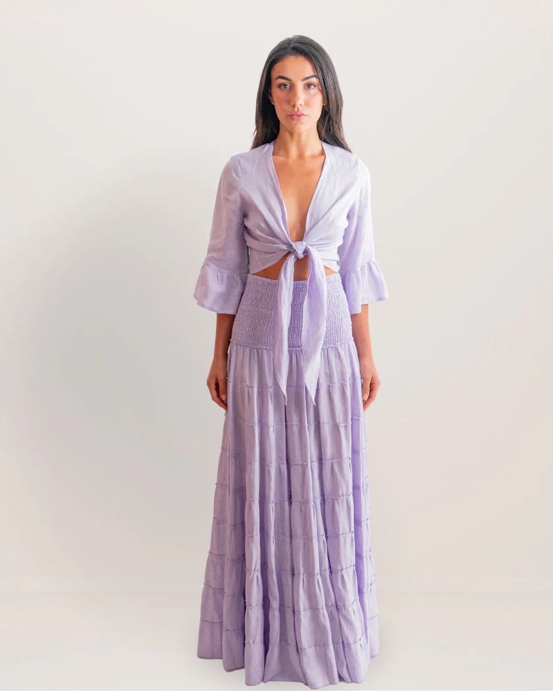 Bolero Nodo Centrale Linen Top