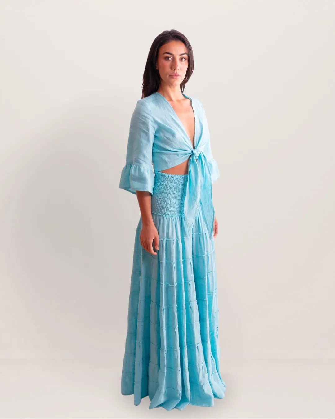 Bolero Nodo Centrale Linen Top