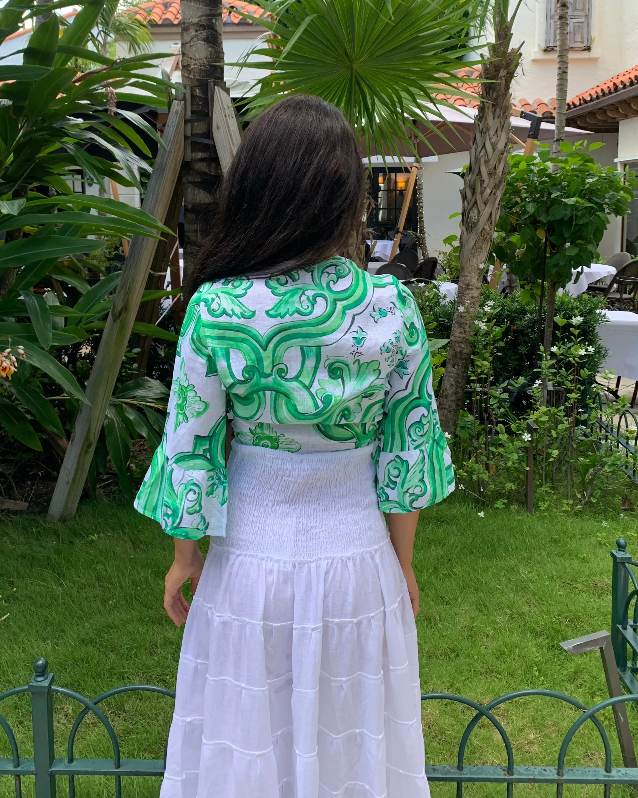 Bolero Nodo Centrale Linen Top