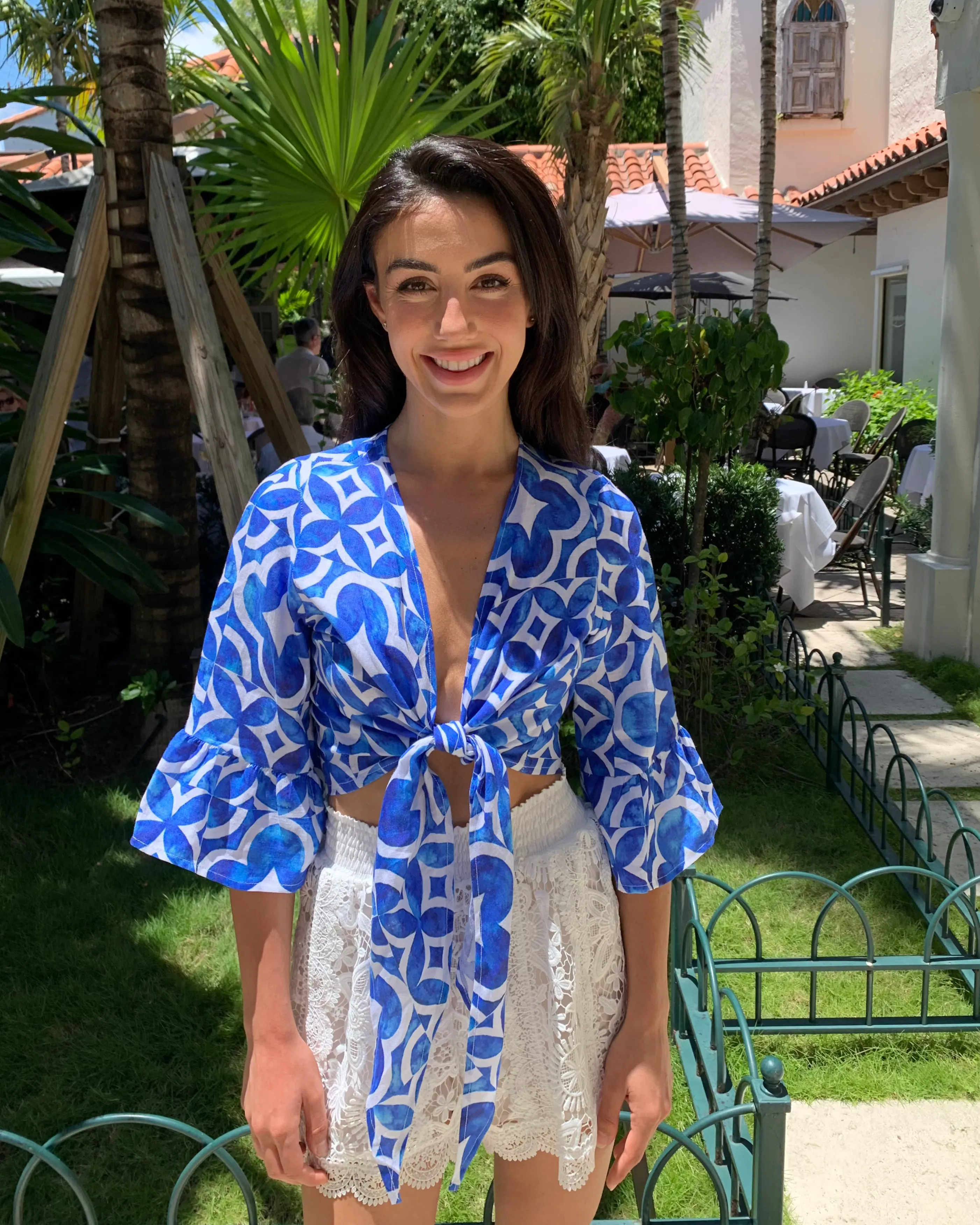 Bolero Nodo Centrale Linen Top