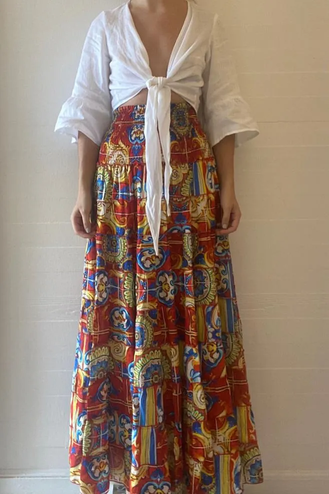 Bolero Nodo Centrale Linen Top