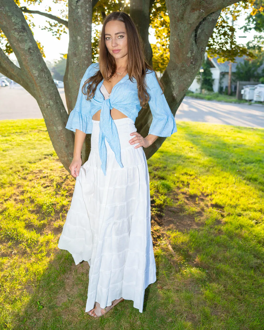 Bolero Nodo Centrale Linen Top