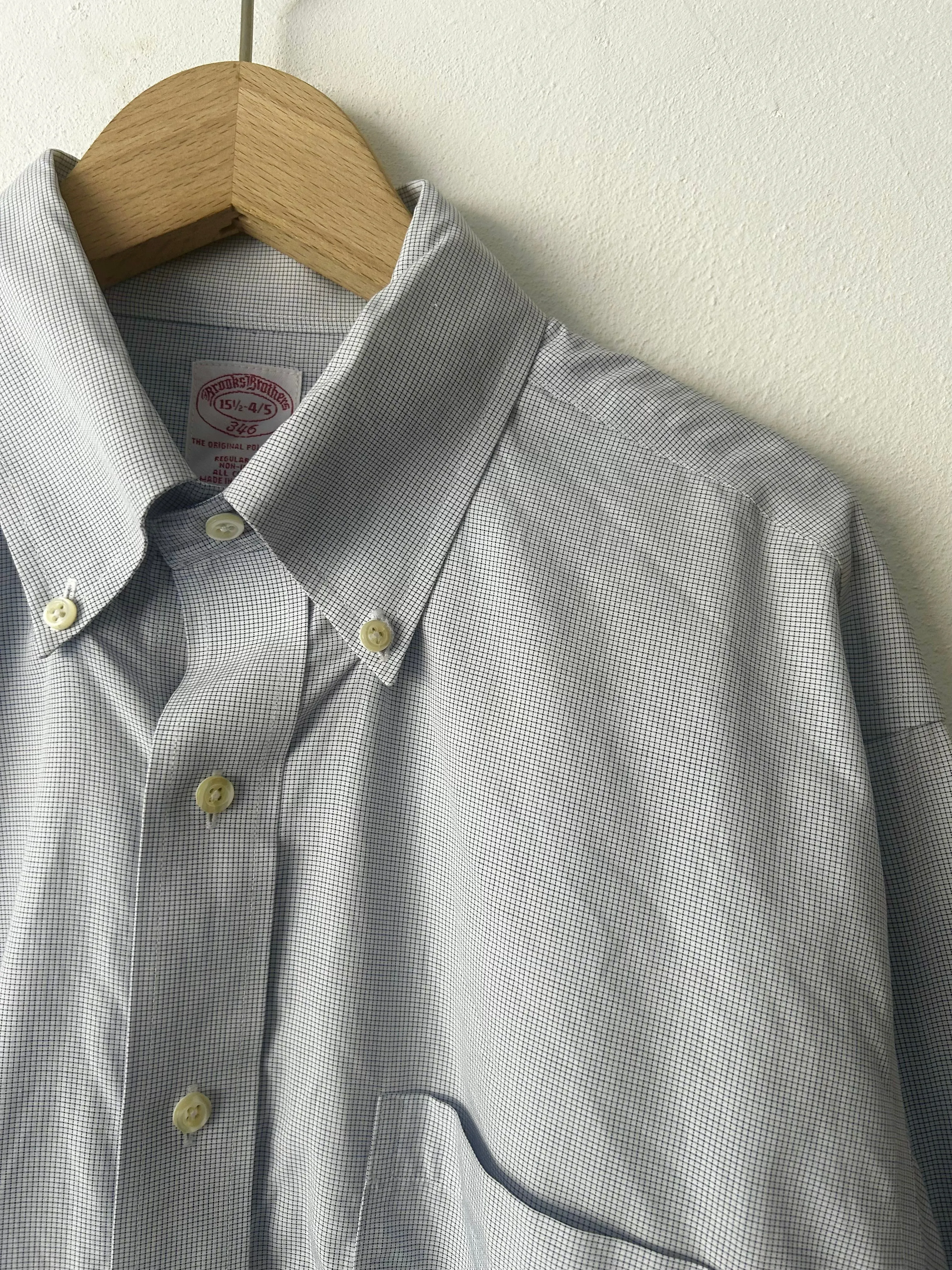 Brooks Brothers checked shirts.