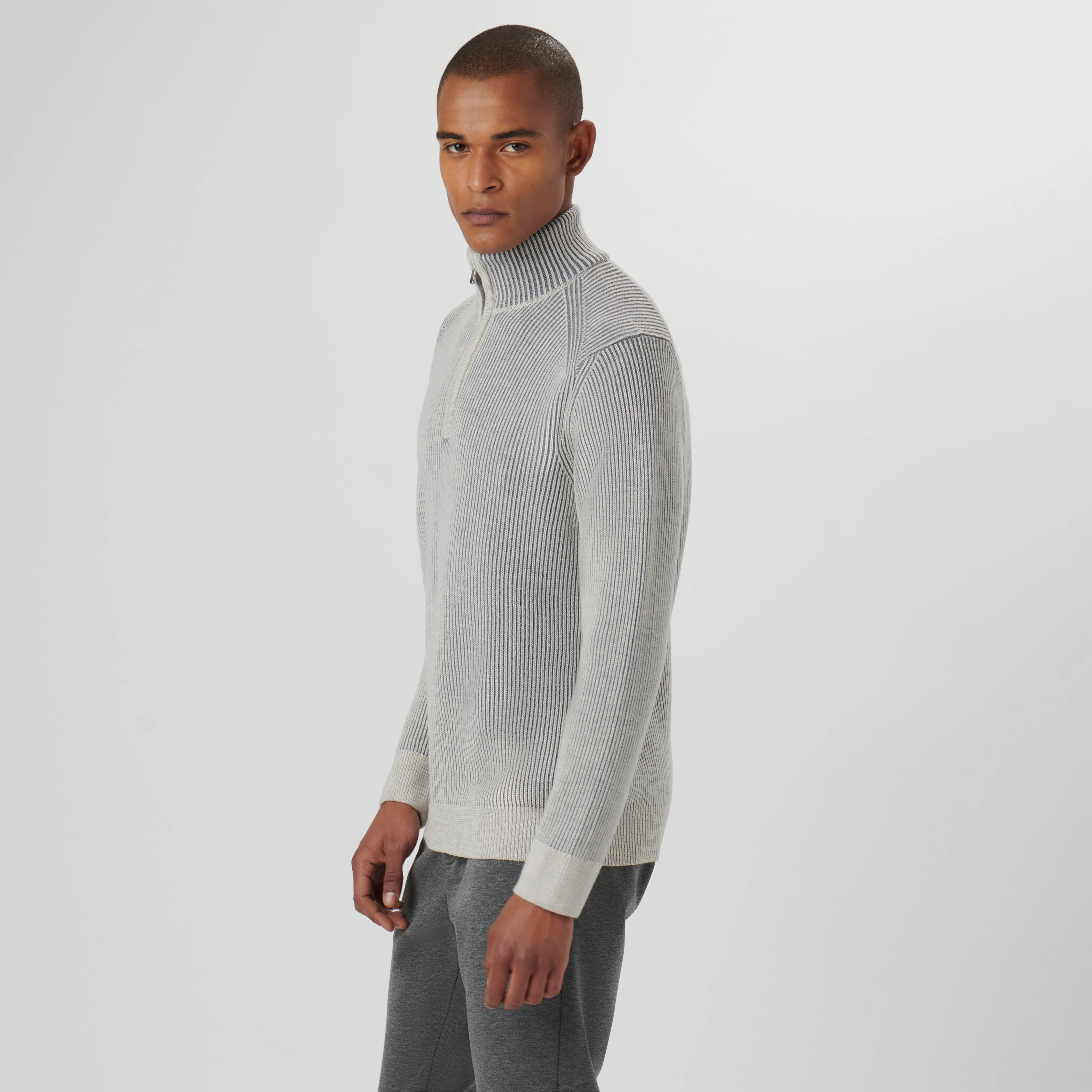 Cable Knit Quarter Zip Sweater
