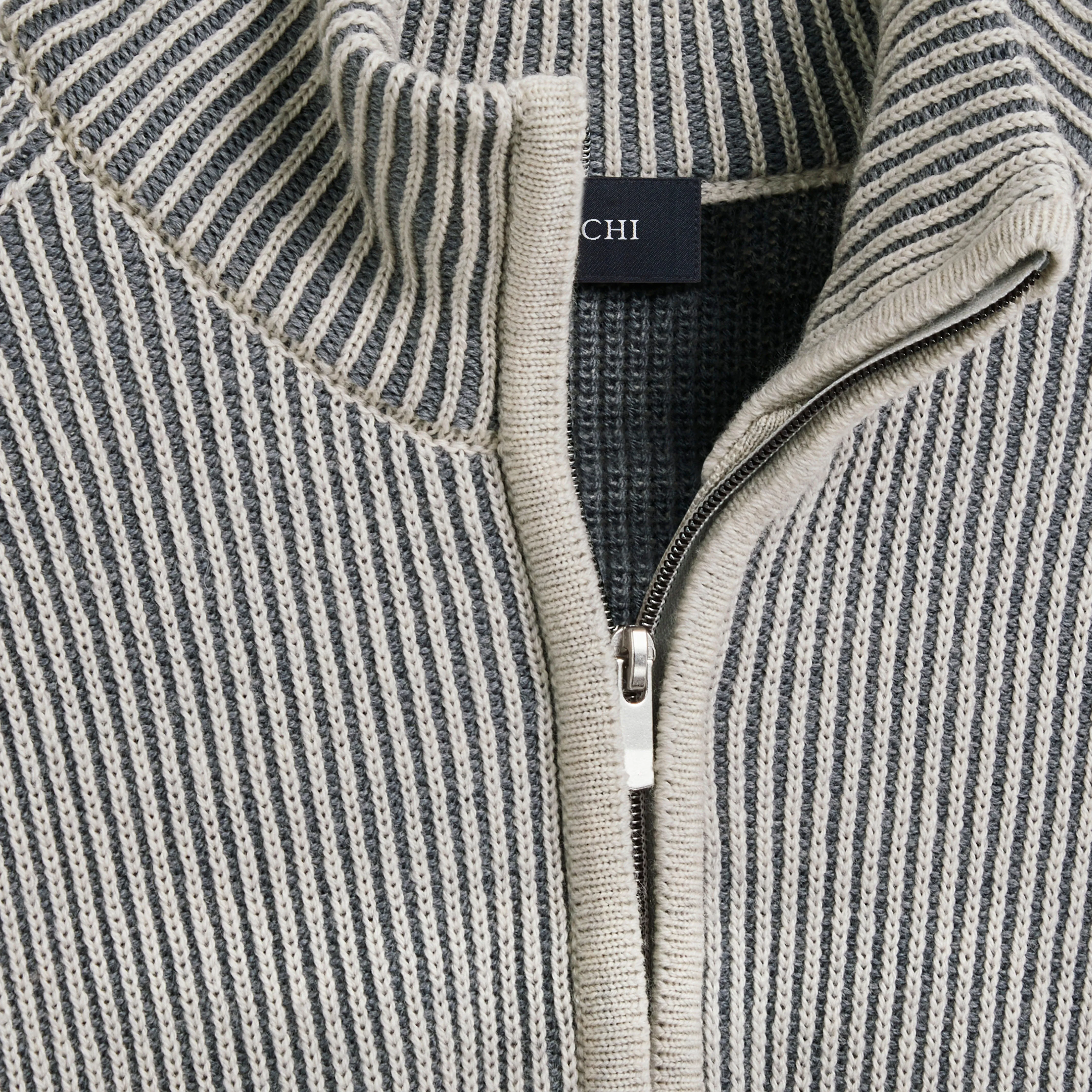 Cable Knit Quarter Zip Sweater