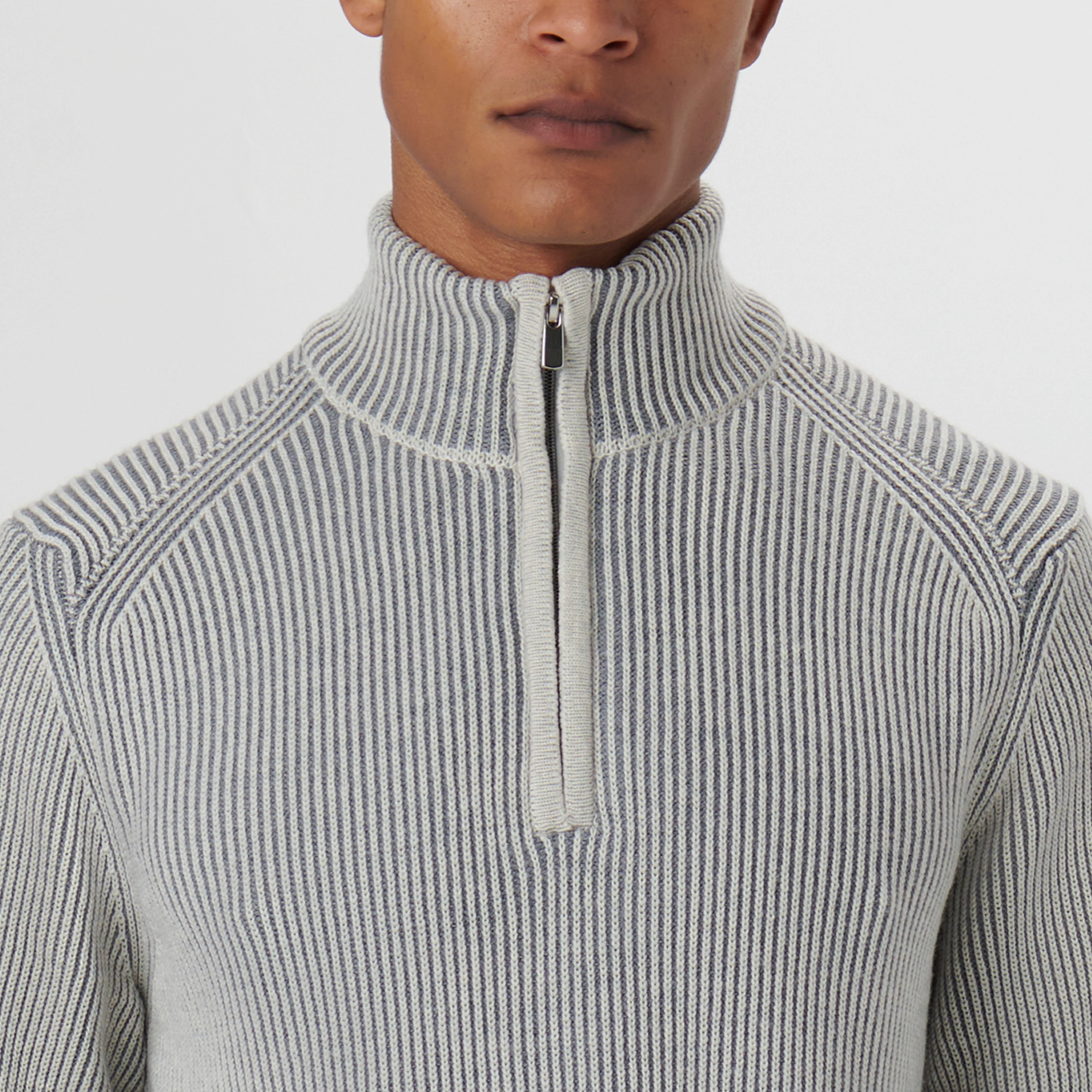 Cable Knit Quarter Zip Sweater