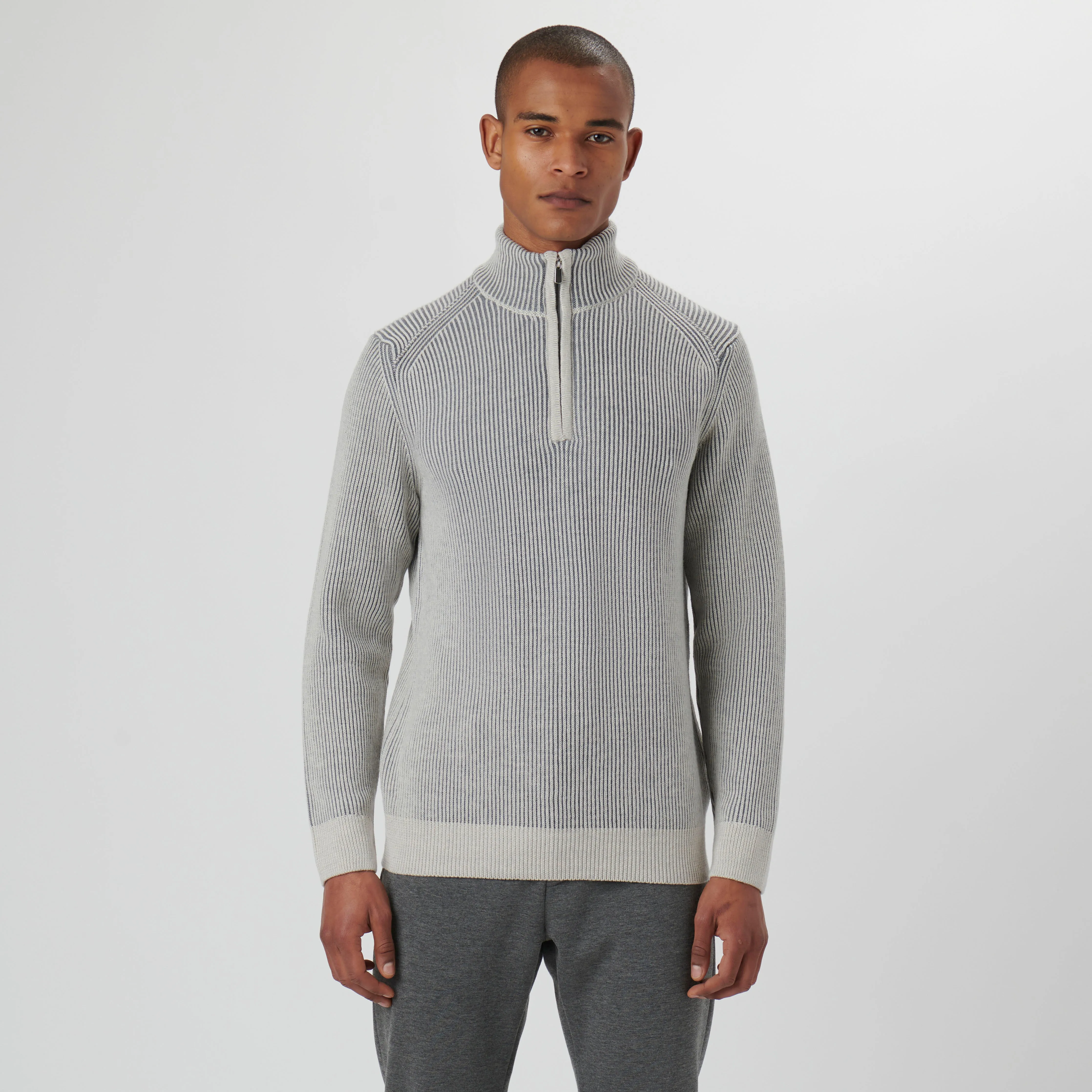 Cable Knit Quarter Zip Sweater