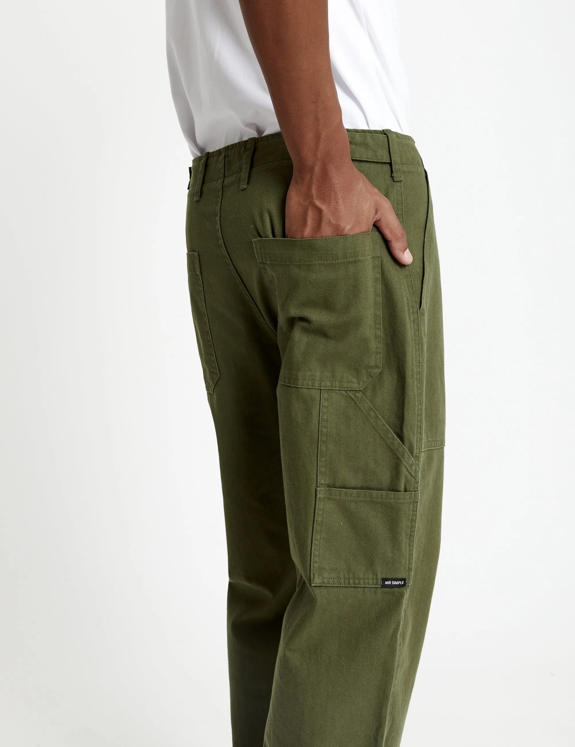 Vintage Army-Inspired Carpenter-Style Pants