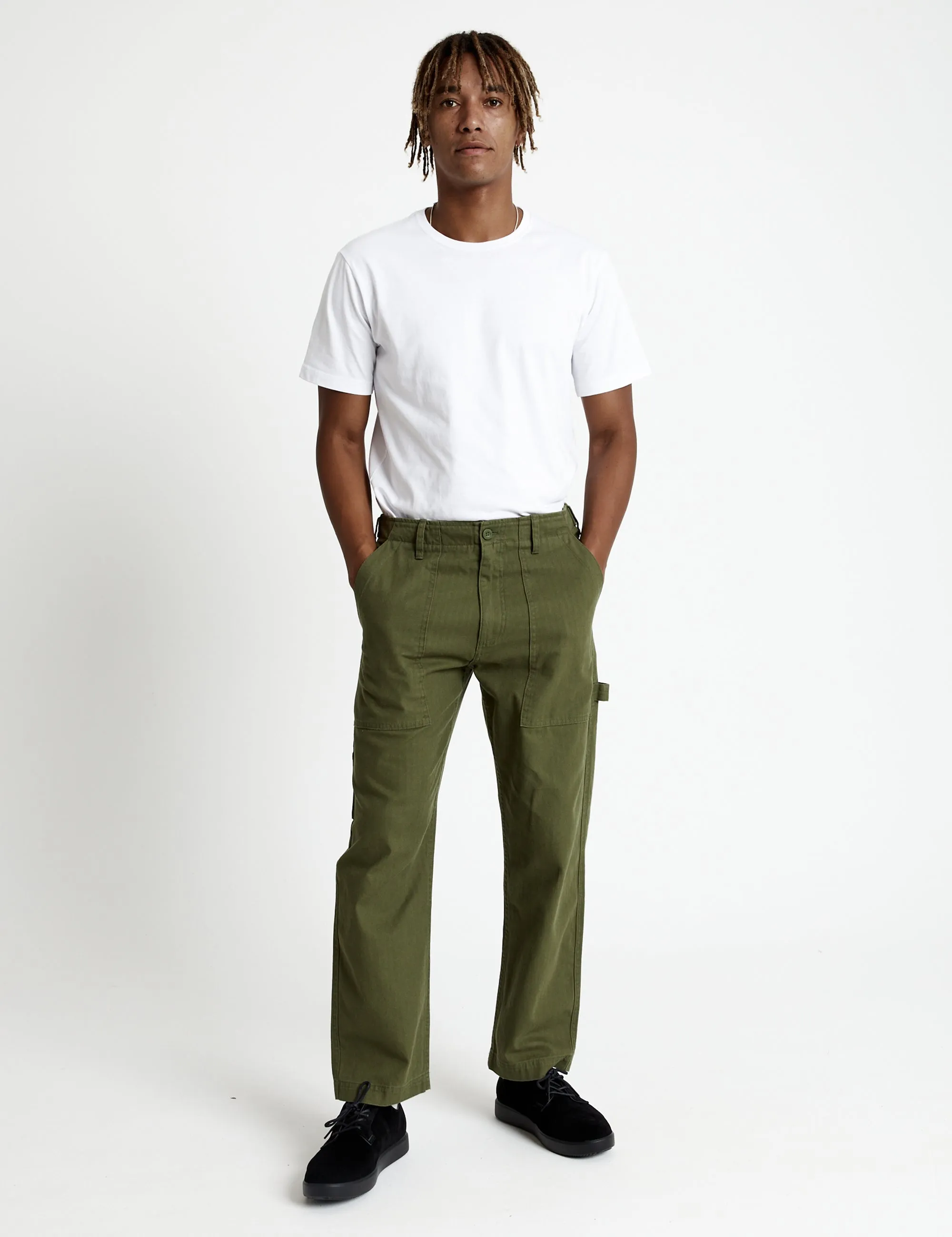 Vintage Army-Inspired Carpenter-Style Pants