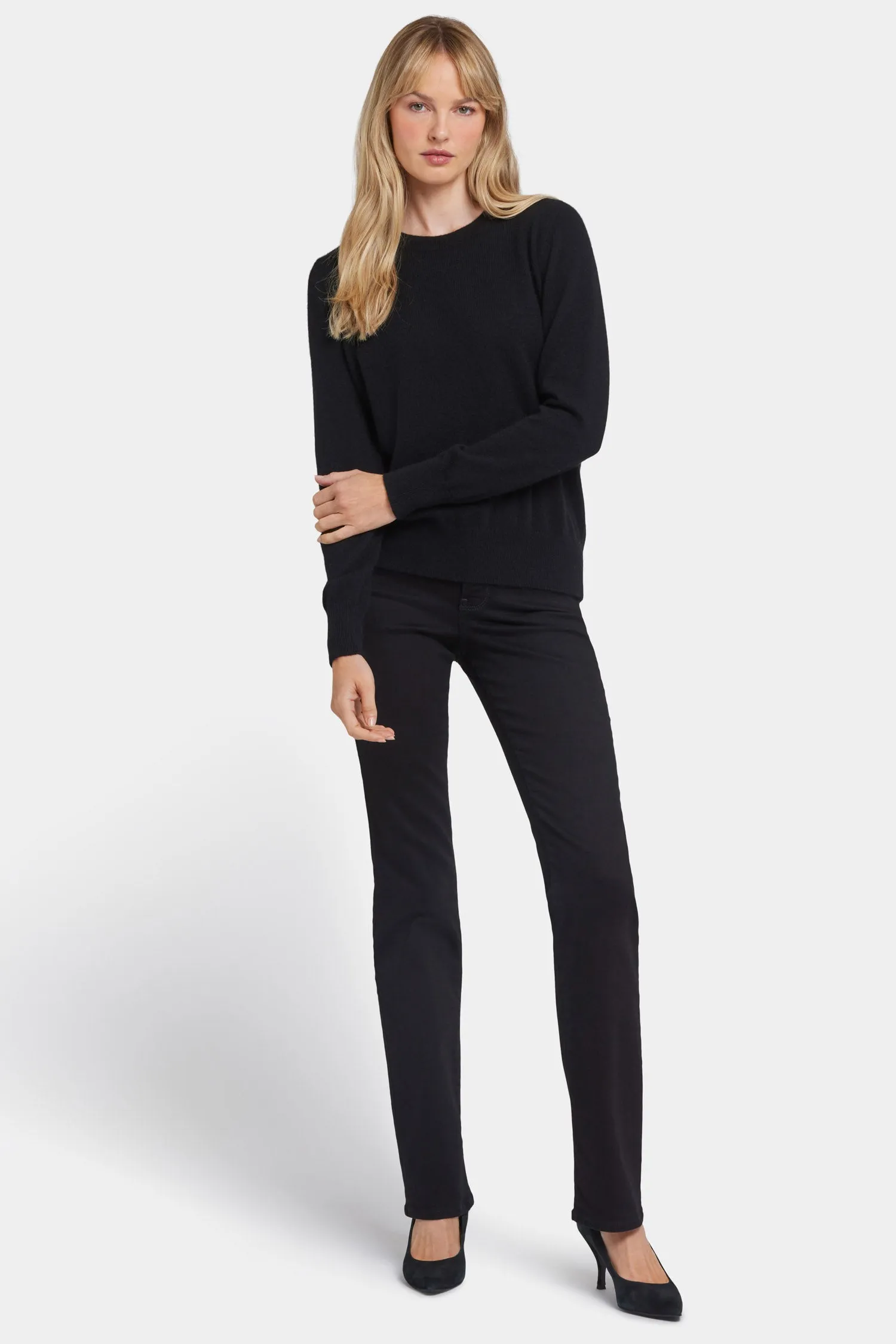 Cashmere Essential Crewneck Sweater - Black