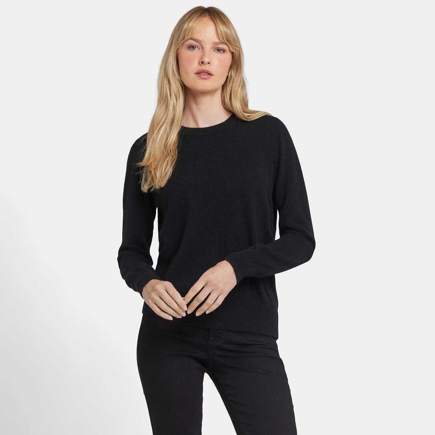 Cashmere Essential Crewneck Sweater - Black