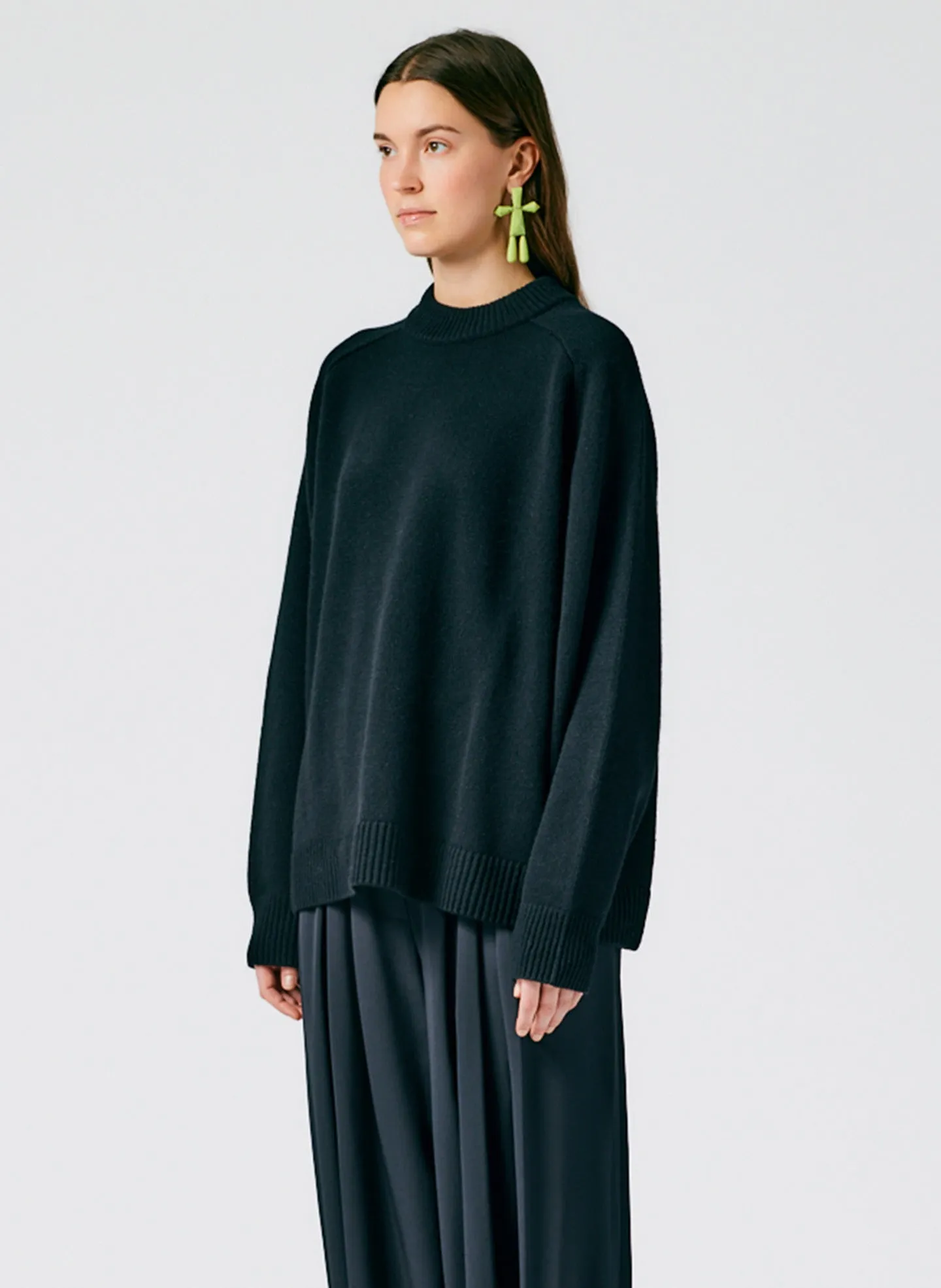 Cashmere Sweater Crewneck Oversized Pullover