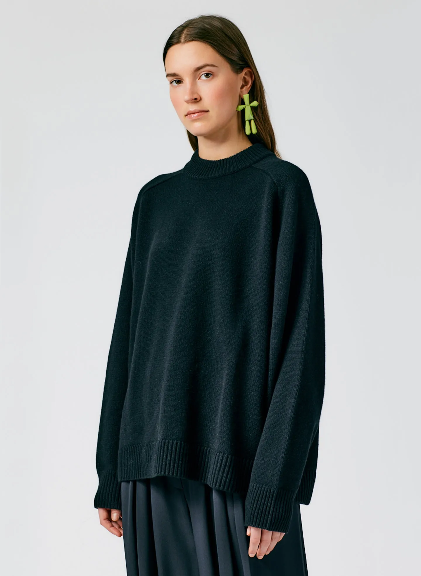 Cashmere Sweater Crewneck Oversized Pullover
