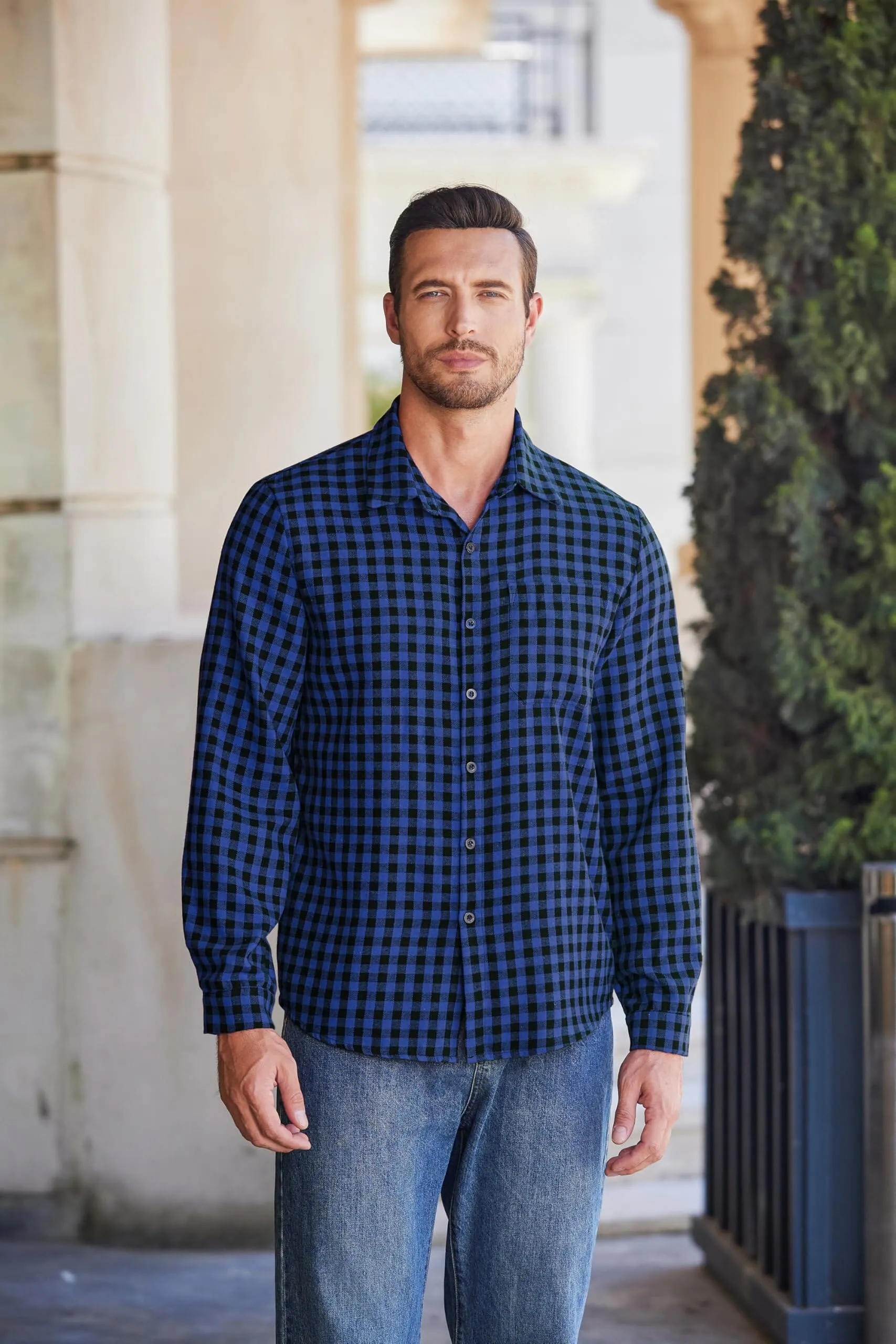 Casual Checked Flannel Shirt