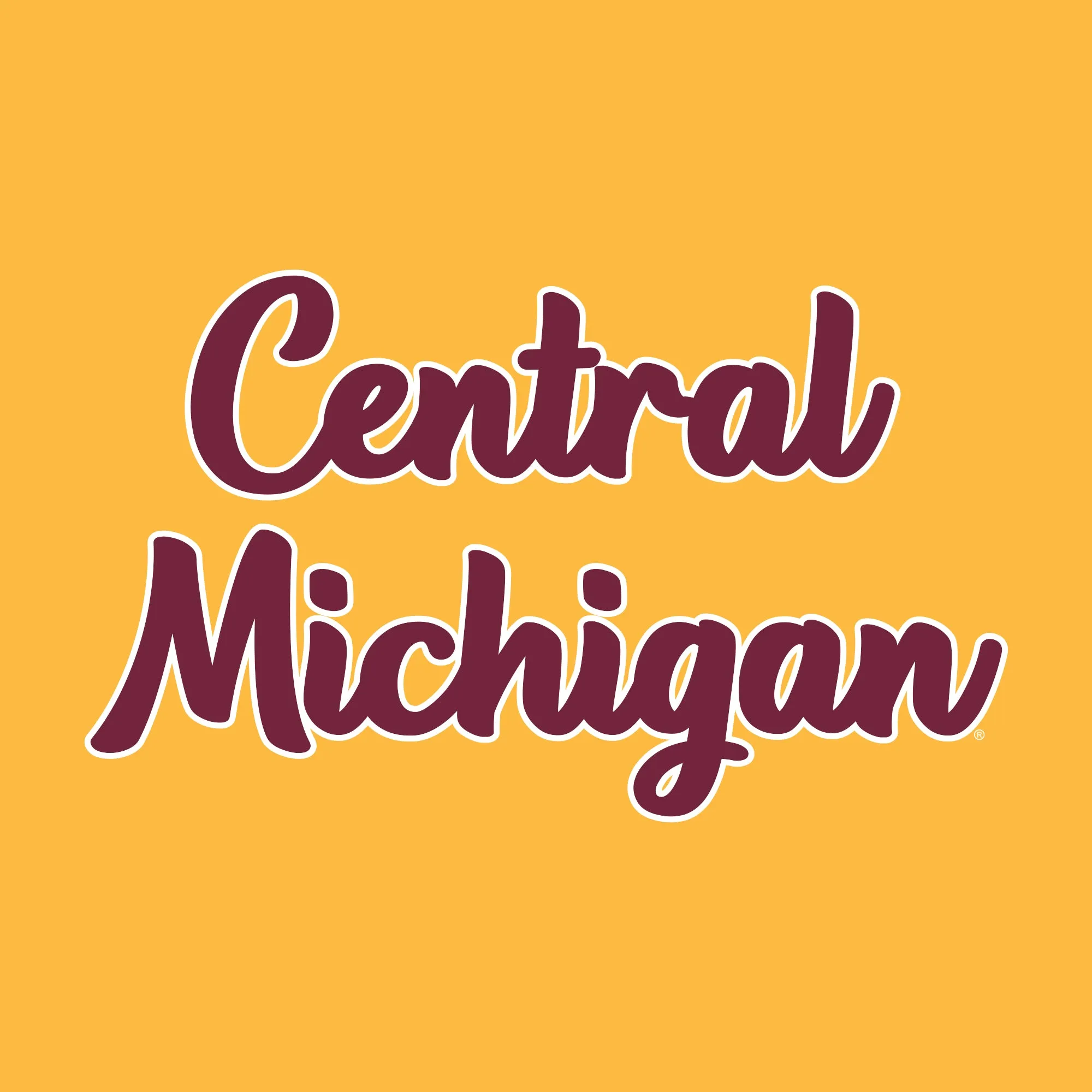 Central Michigan Chippewas Basic Script Heavy Blend Hoodie - Gold