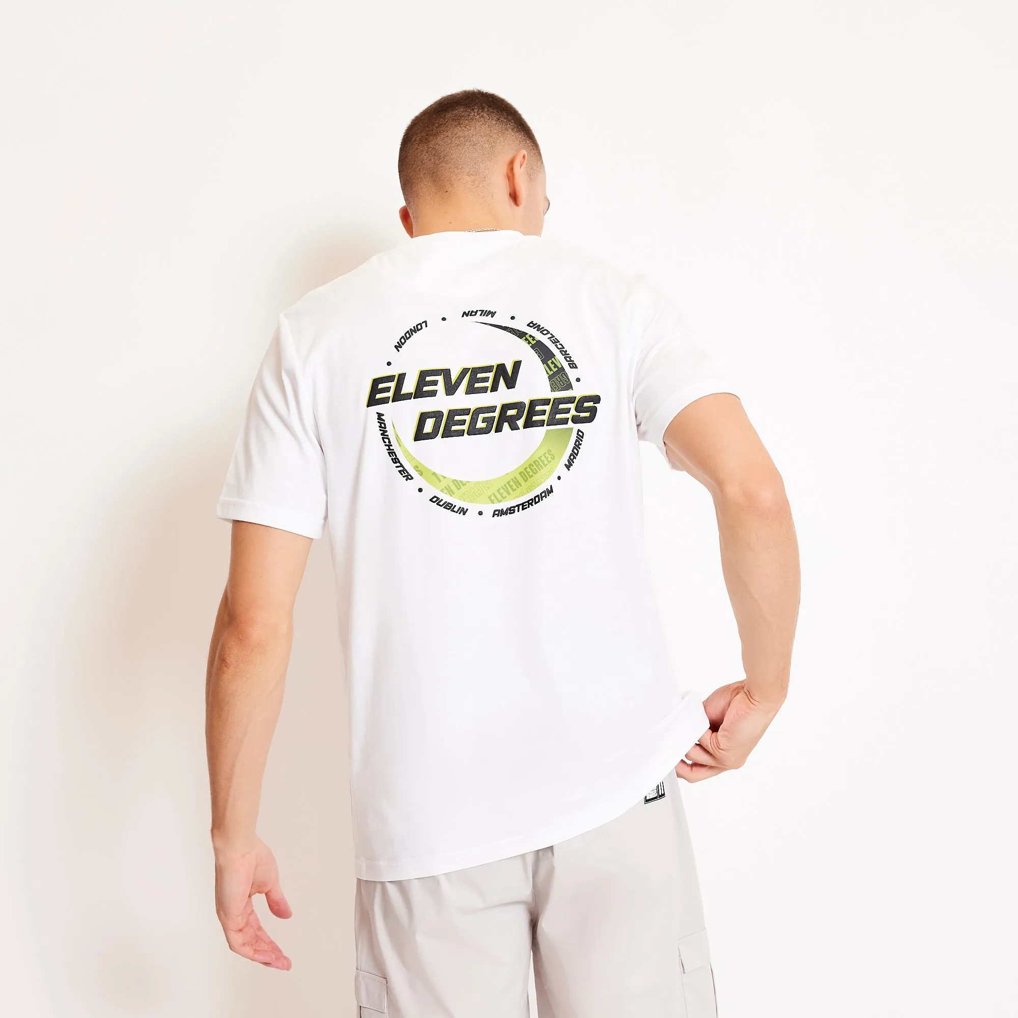 City Circle Graphic T-Shirt - White / Limeade