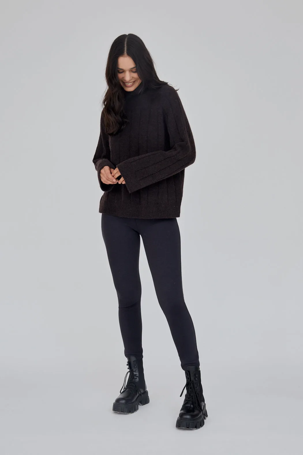 Claudine High Neck - Chocolate Plum