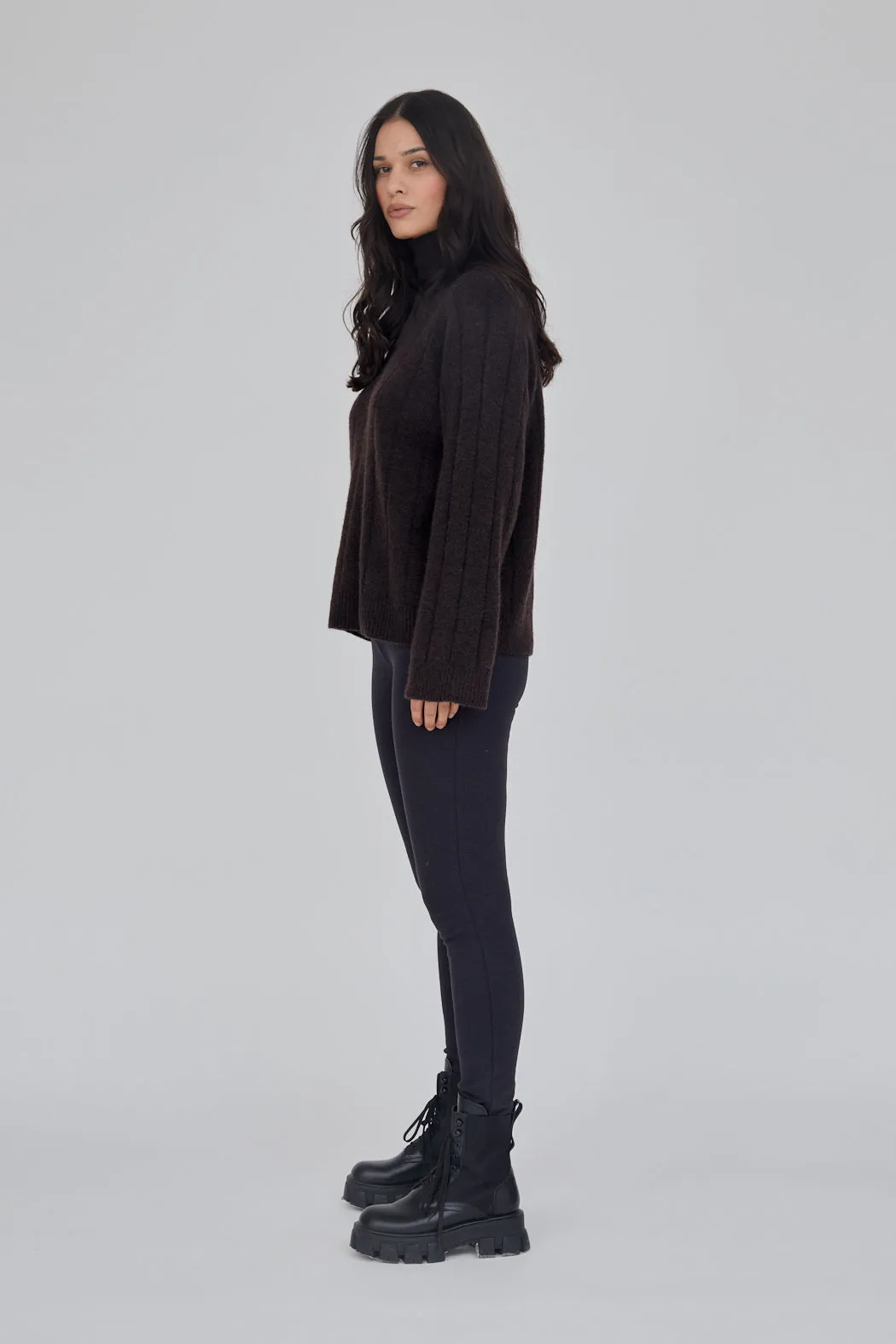 Claudine High Neck - Chocolate Plum